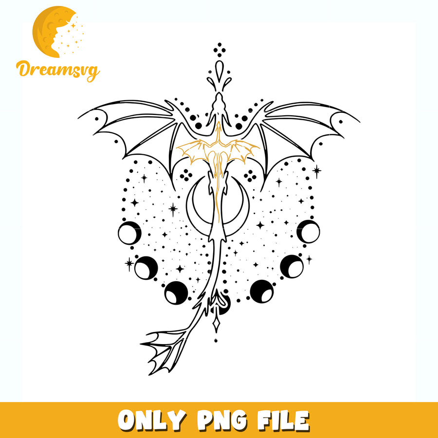 Dragon dual fourth wing design png, fantasy dragons png, mythical creatures png