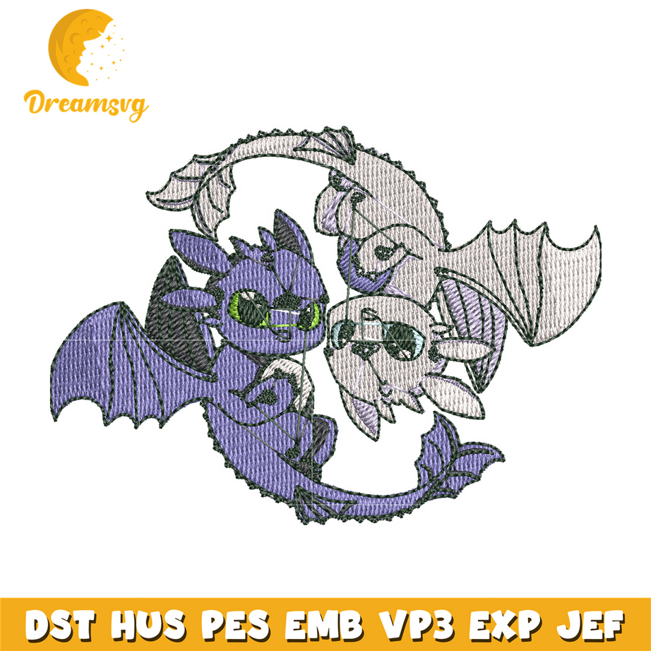 Dragon embroidery design