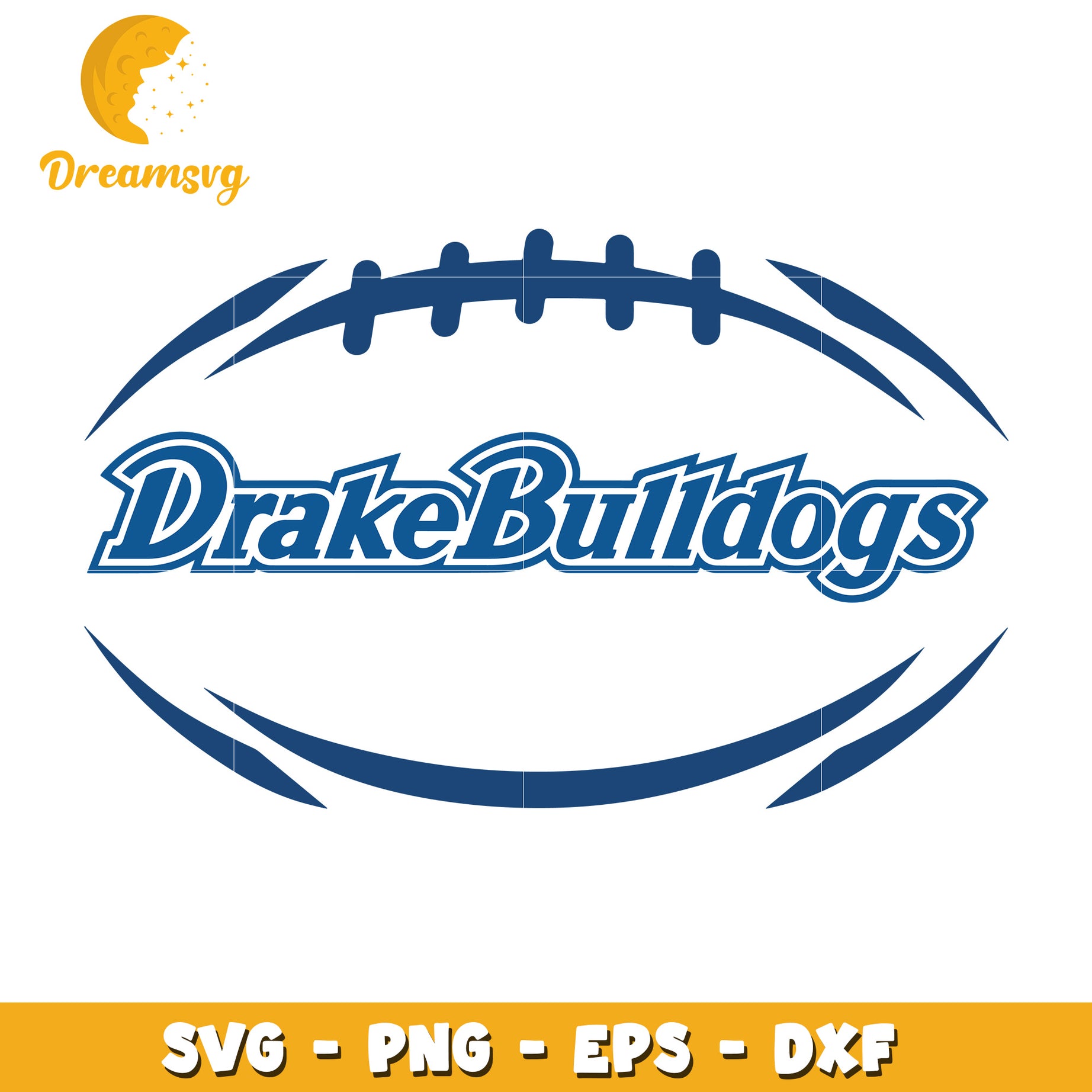 Drake Bulldogs Football SVG Design for Sports Enthusiasts