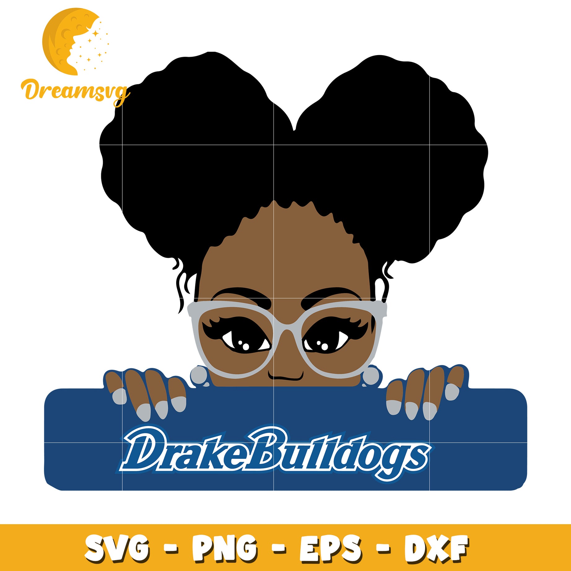 Drake Bulldogs Girl SVG PNG EPS DXF