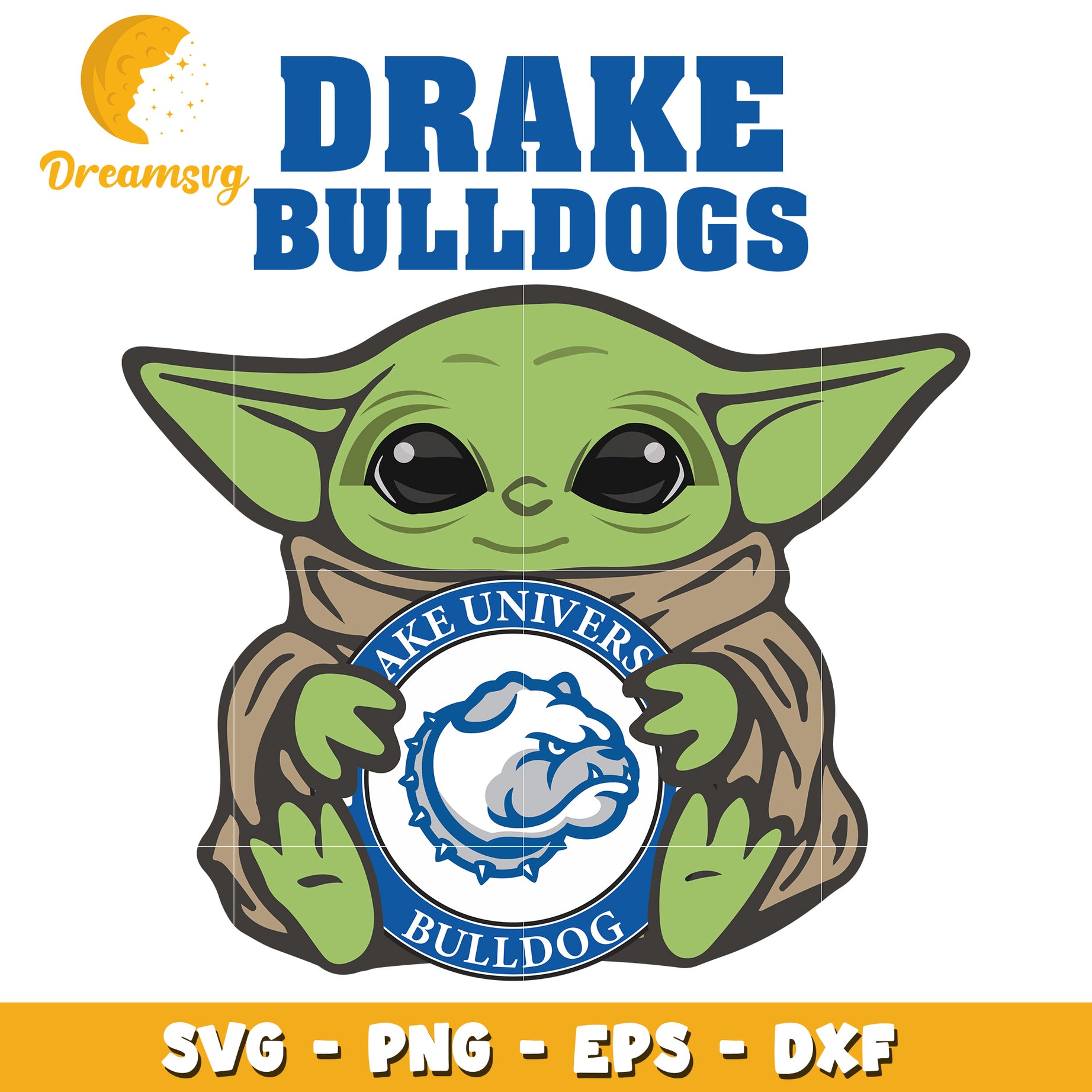 Drake Bulldogs Yoda SVG PNG EPS DXF