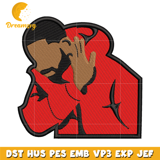 Drake meme embroidery design