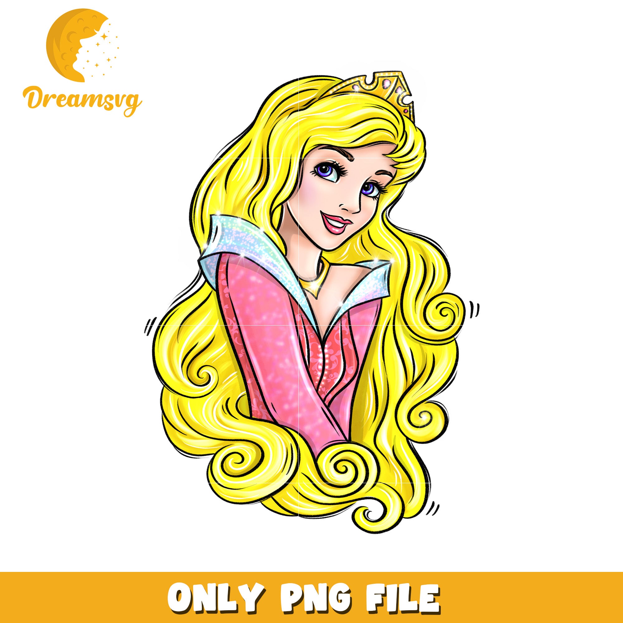 Dreamy Princess PNG File for Crafting Projects