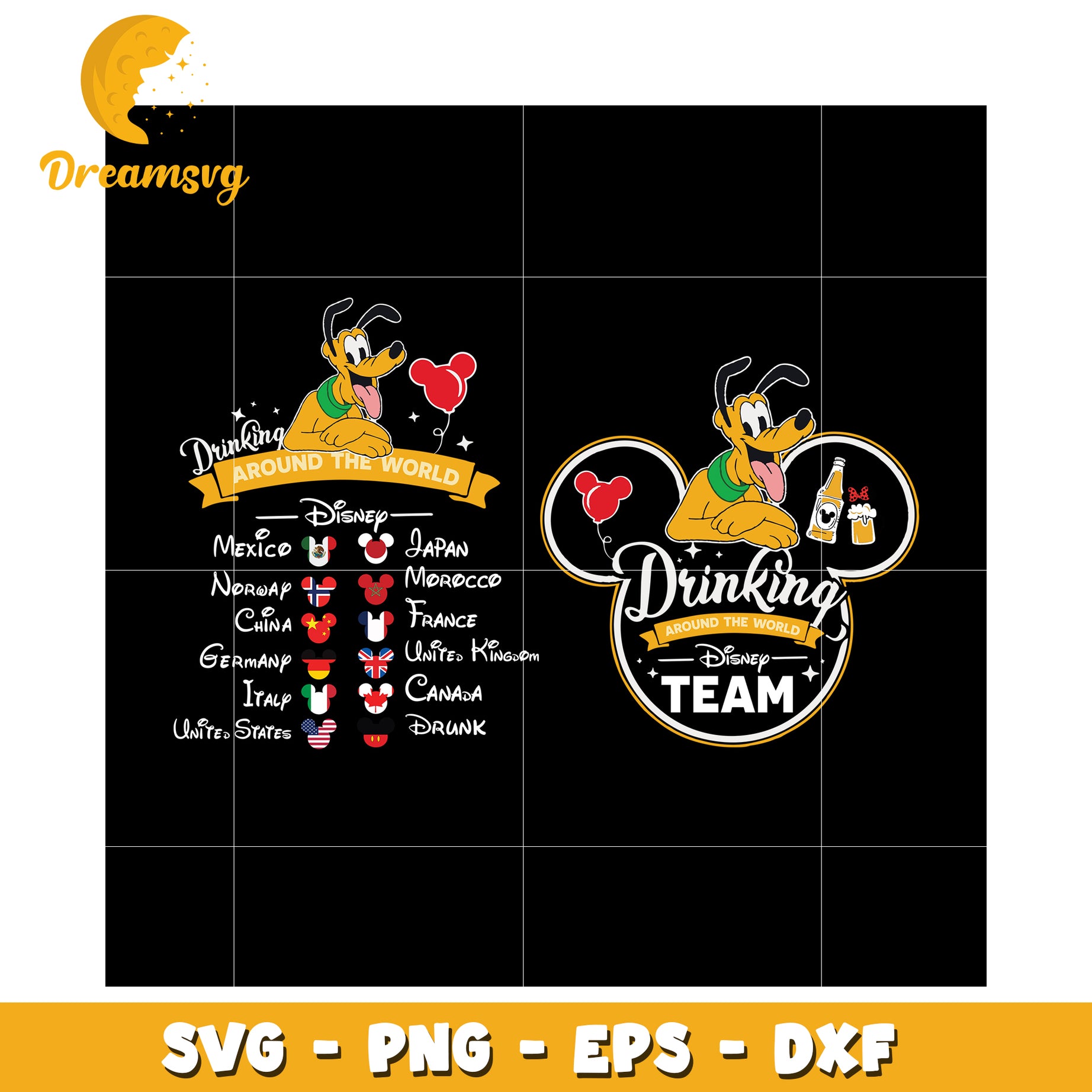 Drinking around the world svg, disney cartoons svg, disneyland svg