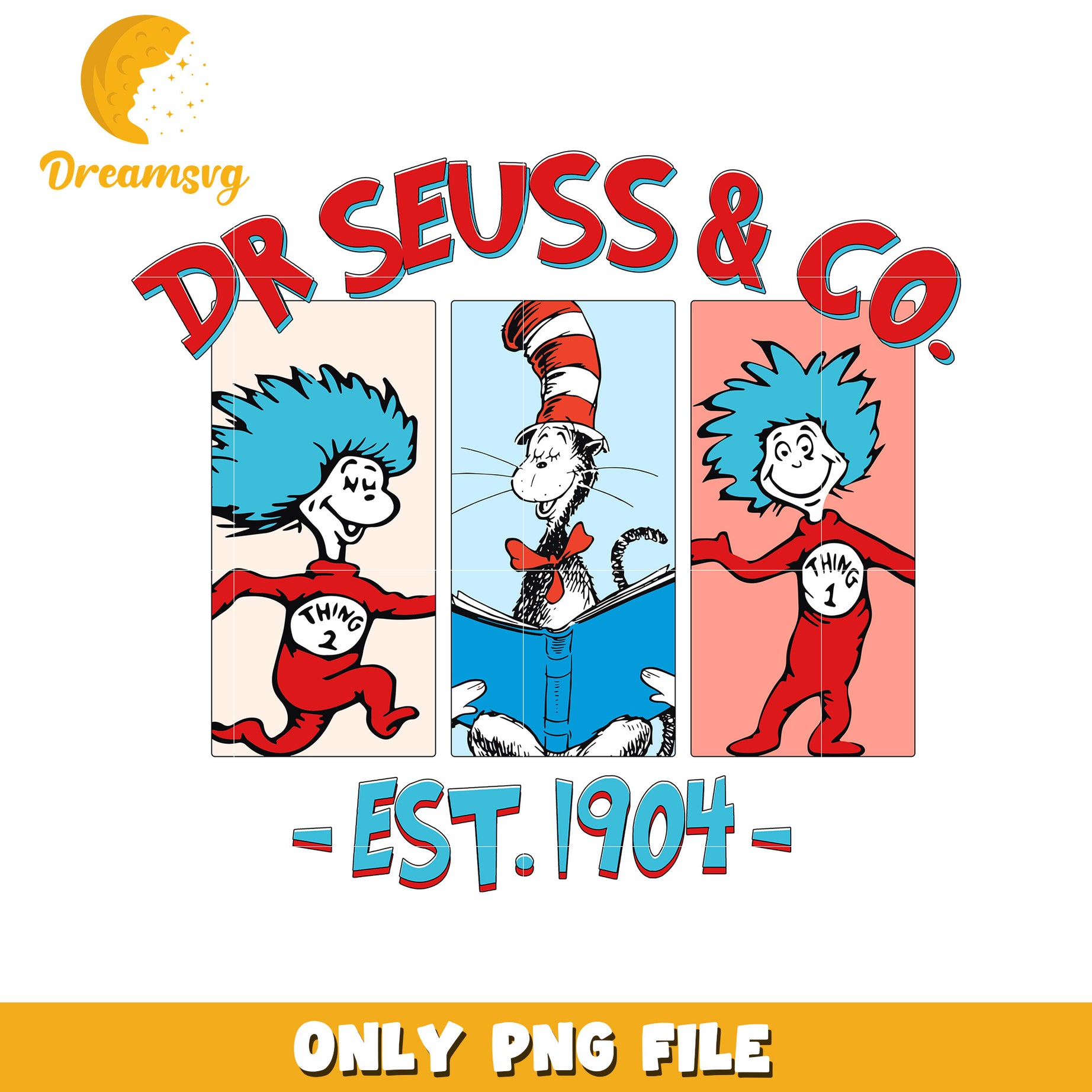 Dr seuss & co est 1904 png, dr seuss cartoon png, Dr seuss & co png