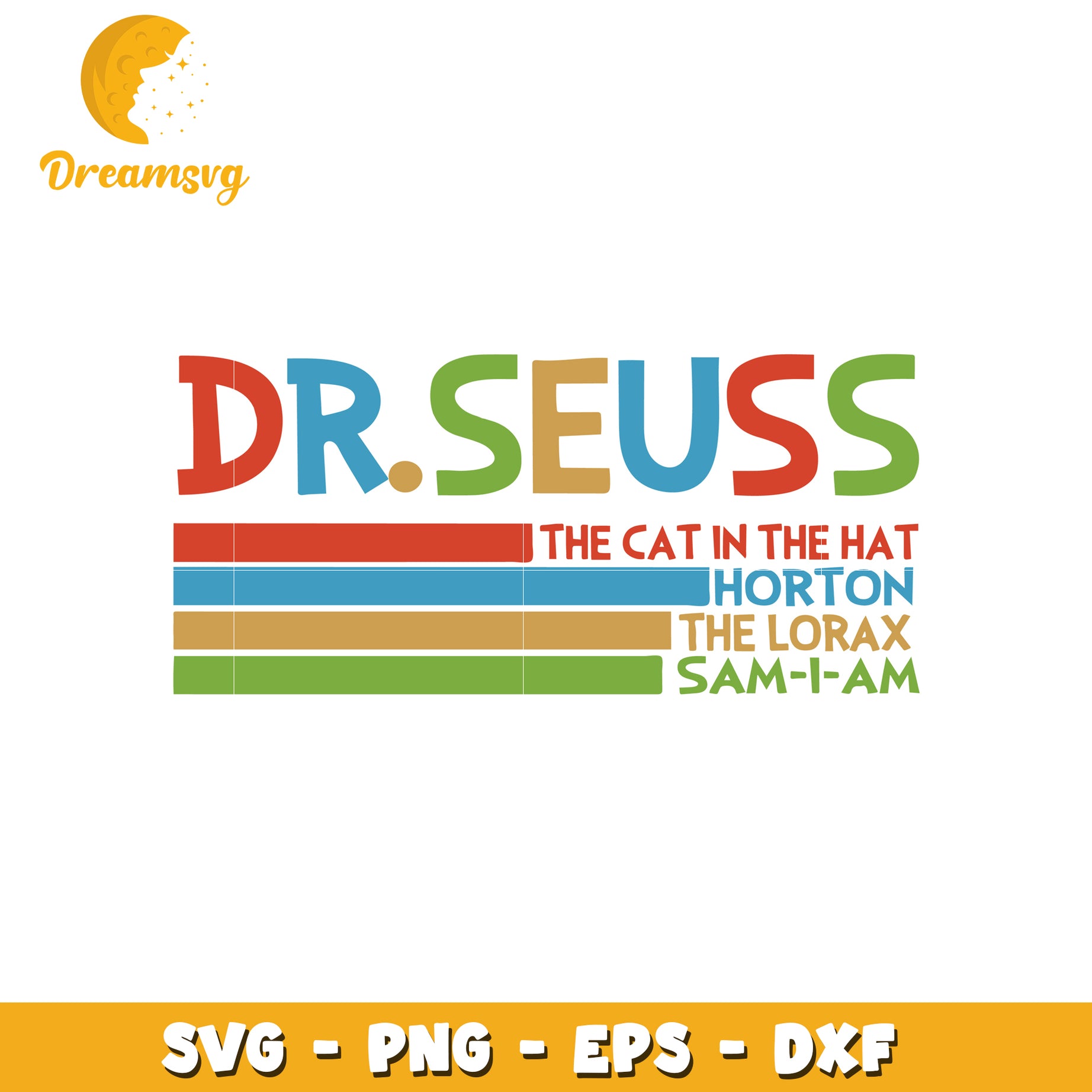 Dr seuss character colorful svg, dr seuss svg, cartoon svg