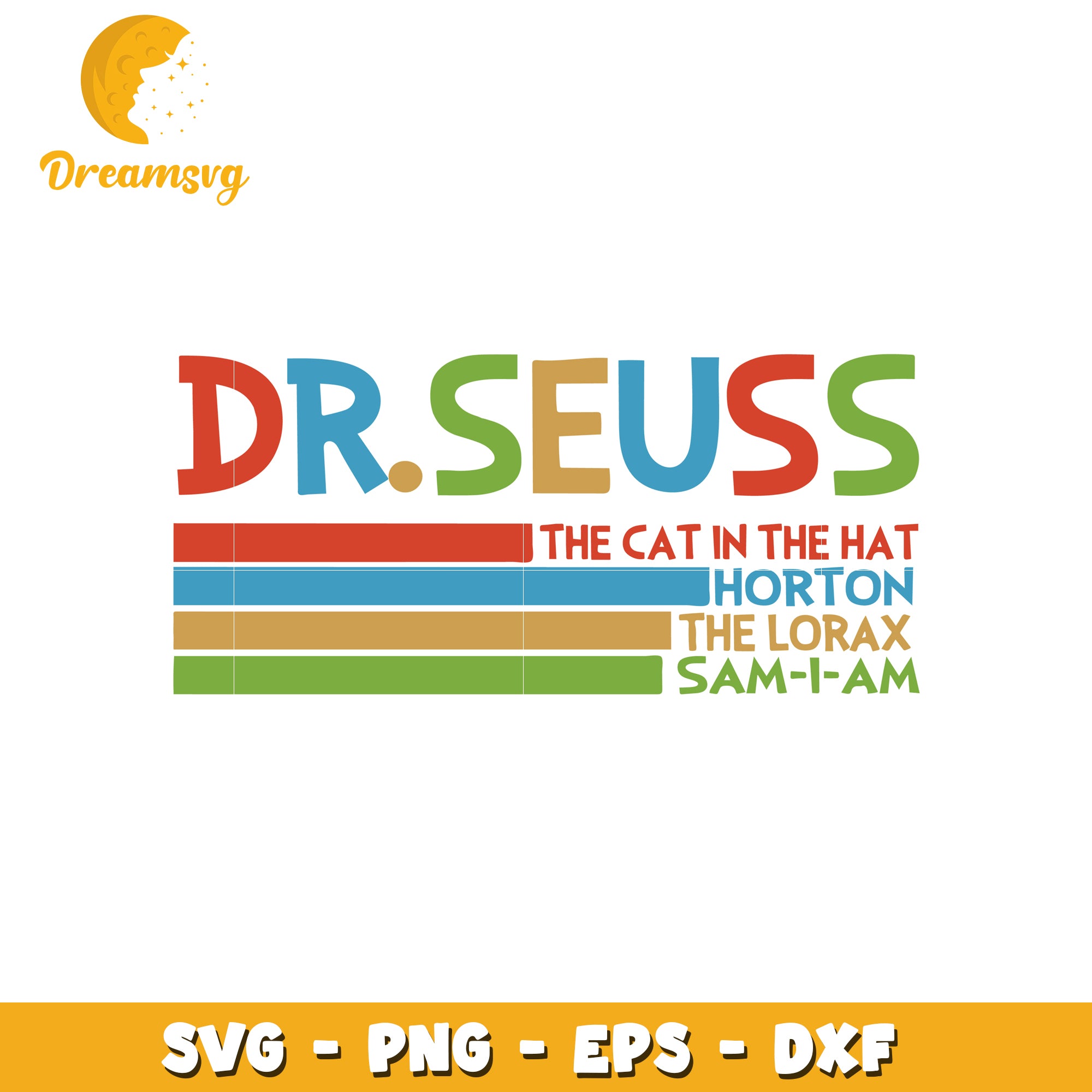 Dr seuss character colorful svg, dr seuss svg, cartoon svg
