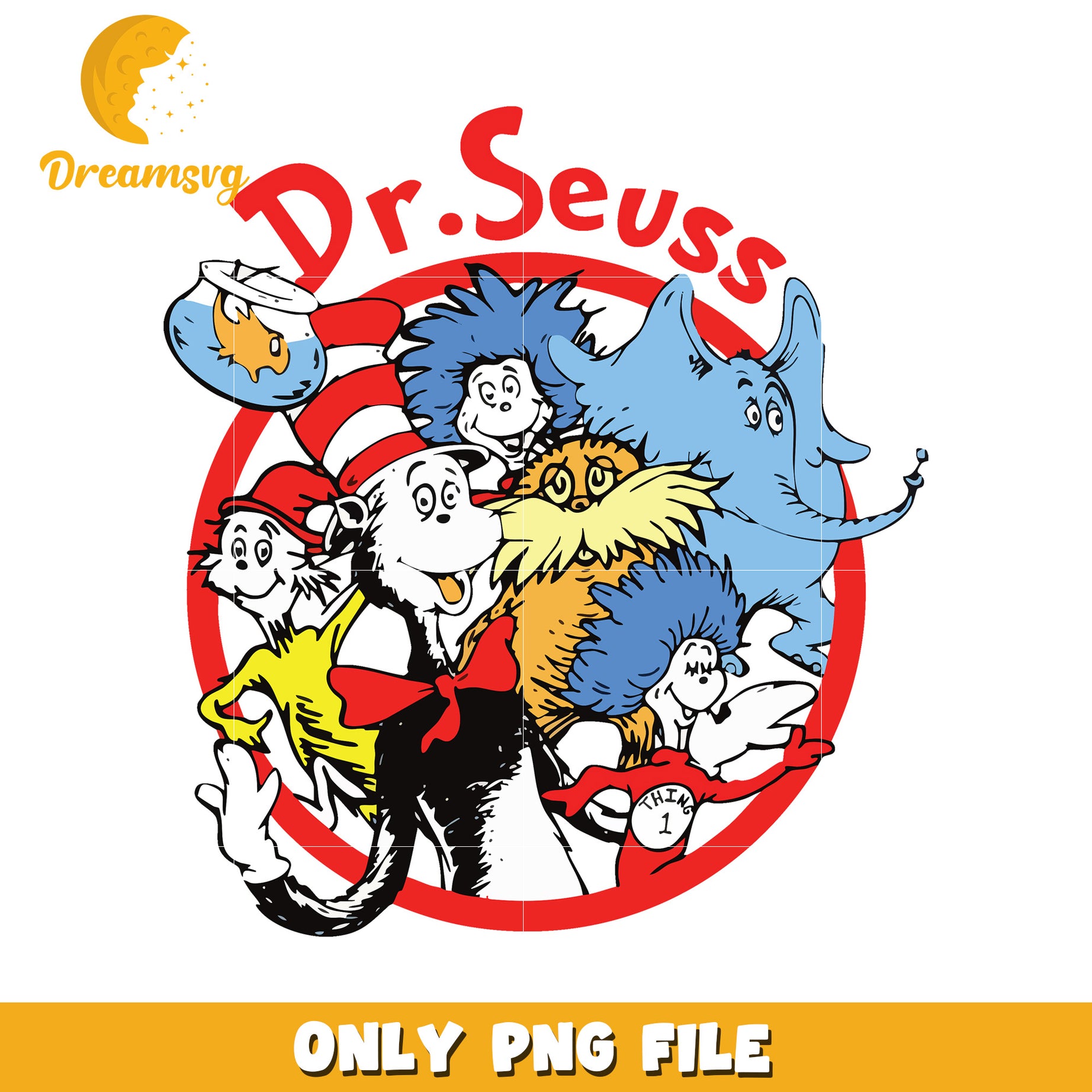 Dr seuss character logo design png, dr seuss cast png, logo png