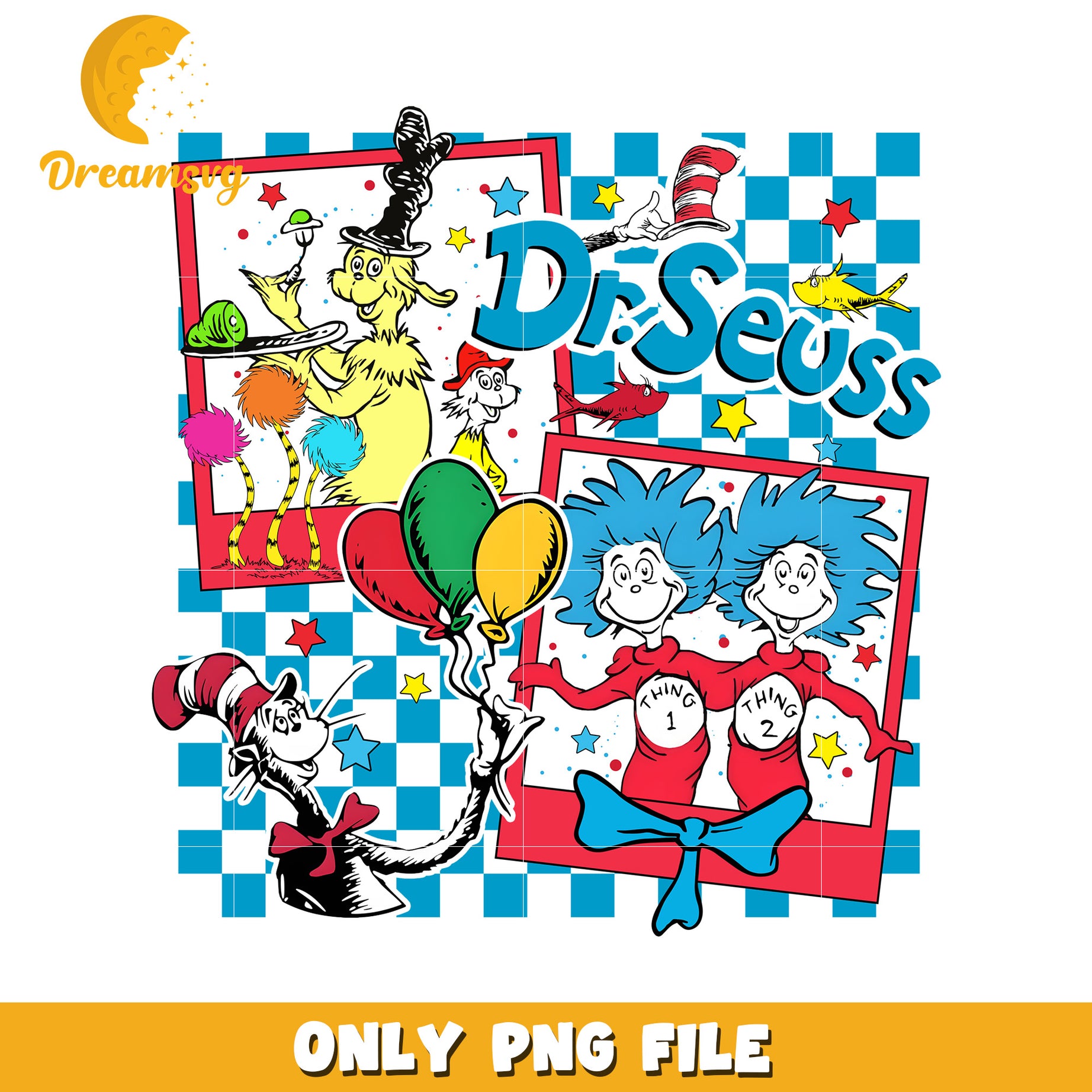 Dr seuss characters photogragh png, dr seuss png, photogragh png