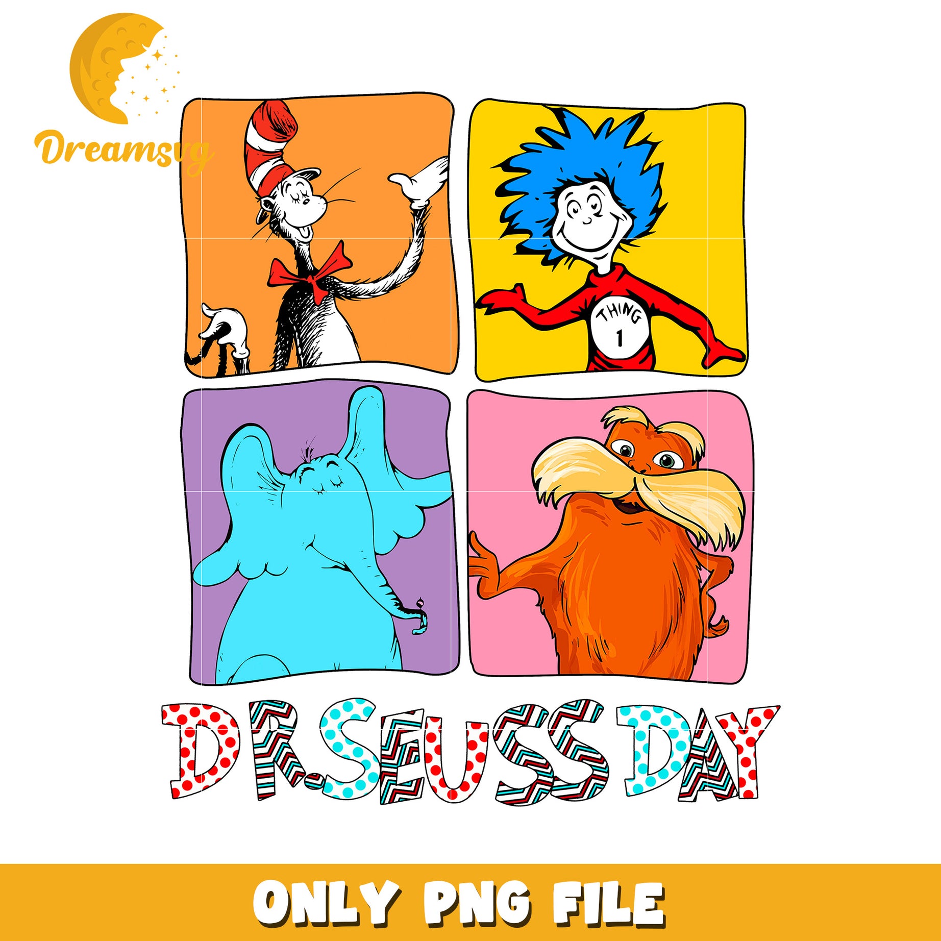 Dr seuss day cartoon characters design png, dr seuss day png