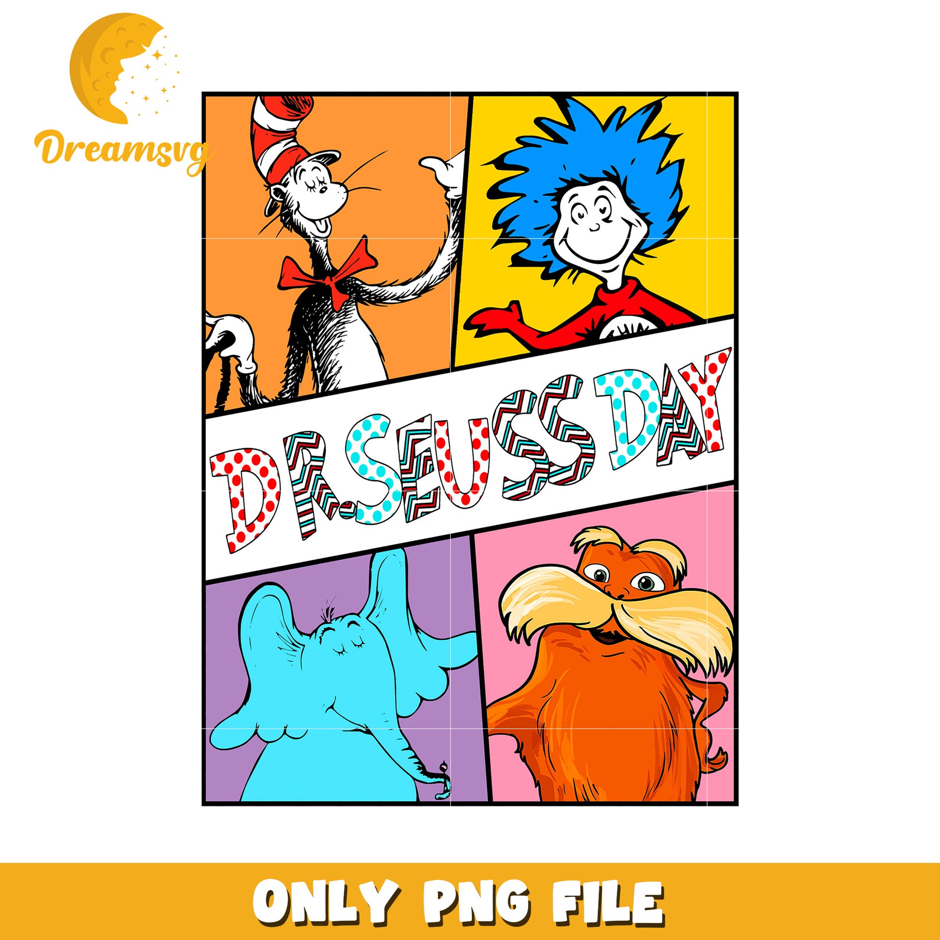 Dr seuss day characters png, cartoon png, dr seuss day png