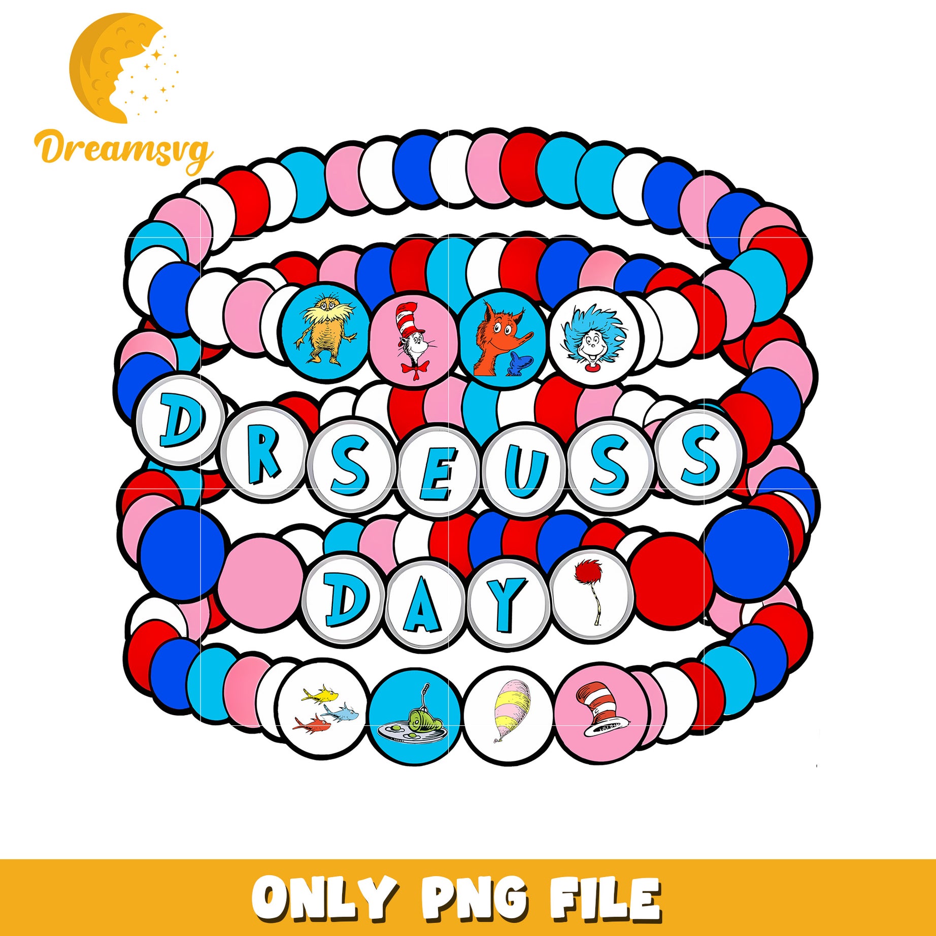 Dr seuss day necklace png, dr seuss day png, cartoon png