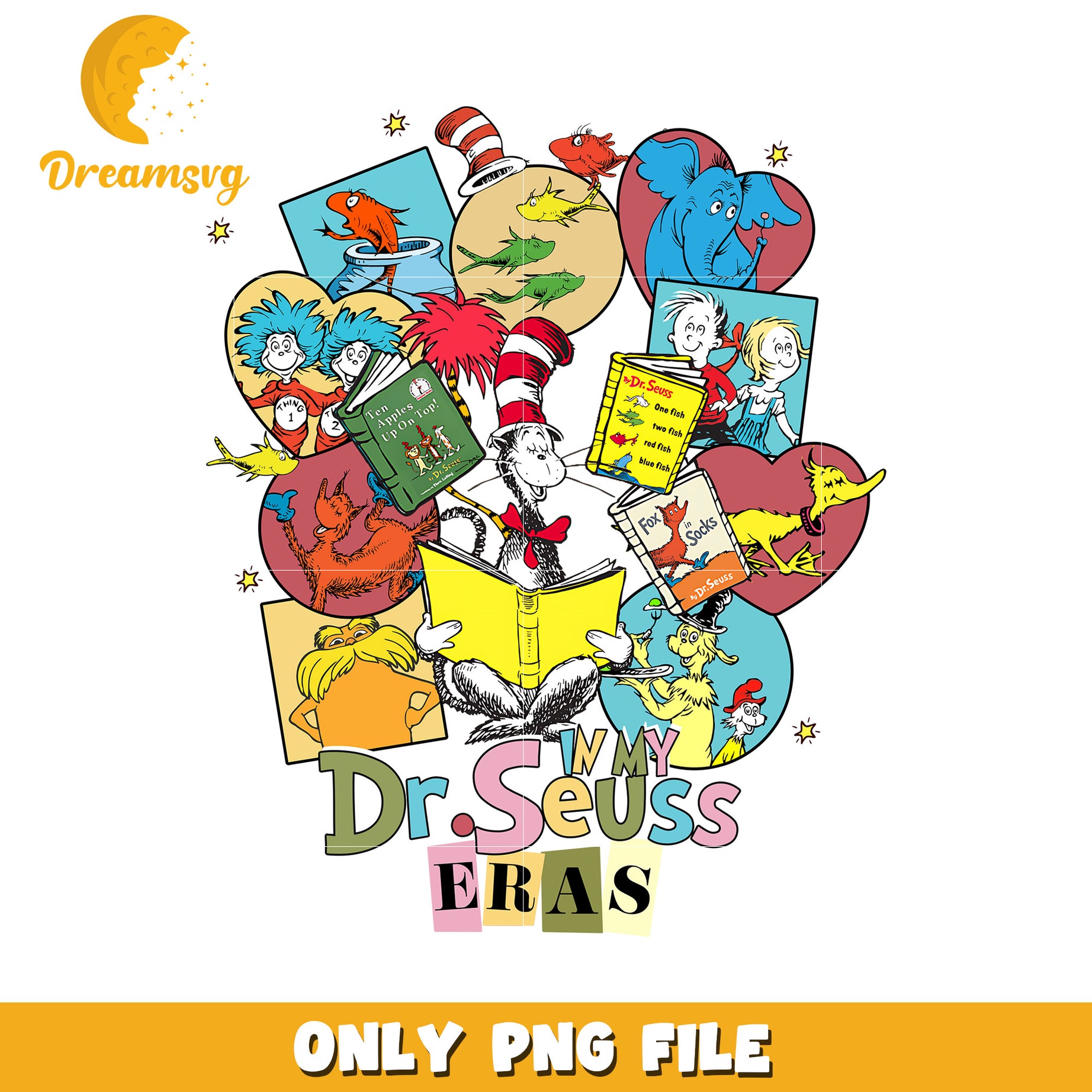 Dr seuss eras png, dr seuss characters png, cartoon png