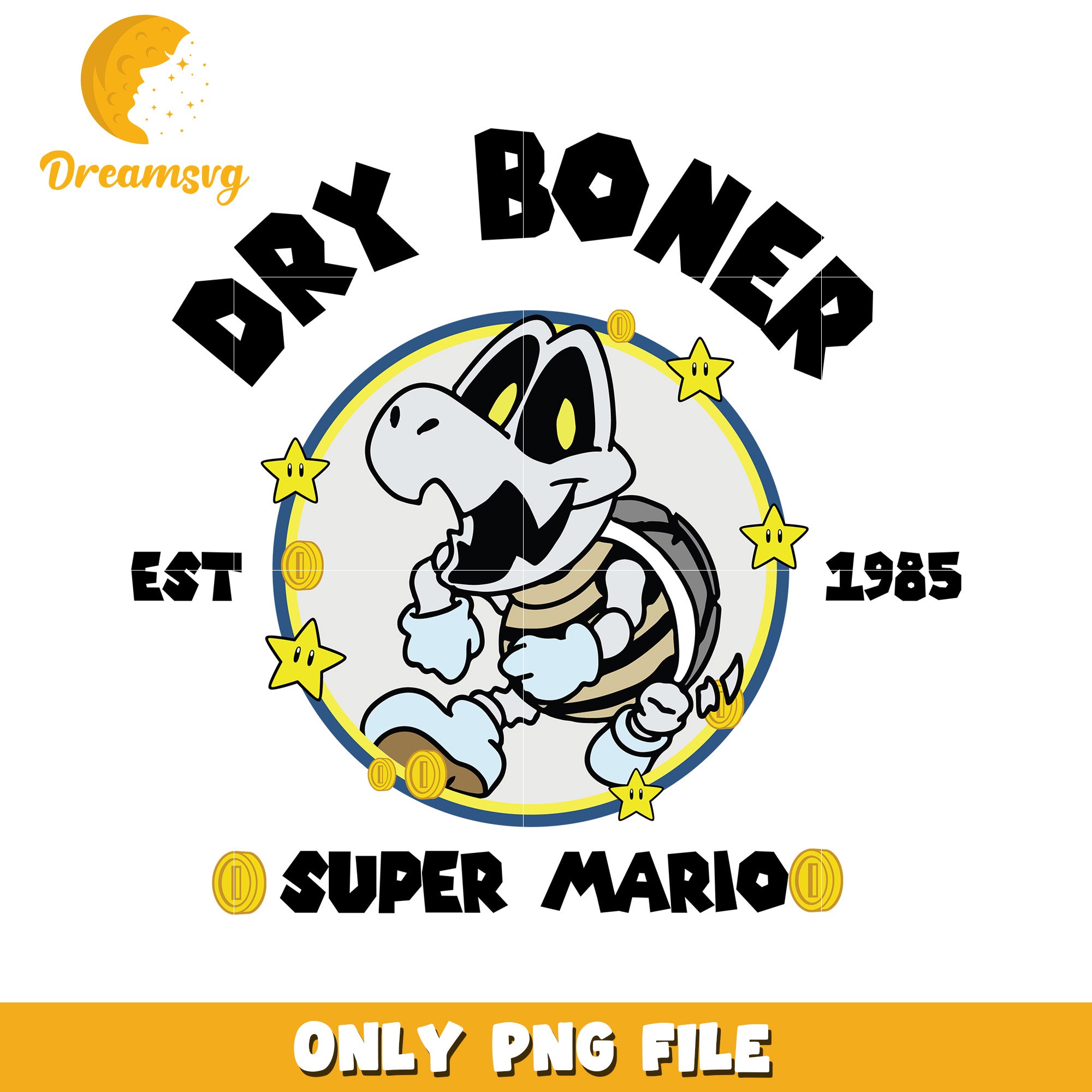 Dry boner super mario est 1985 png, super mario characters png, vintage mario design png