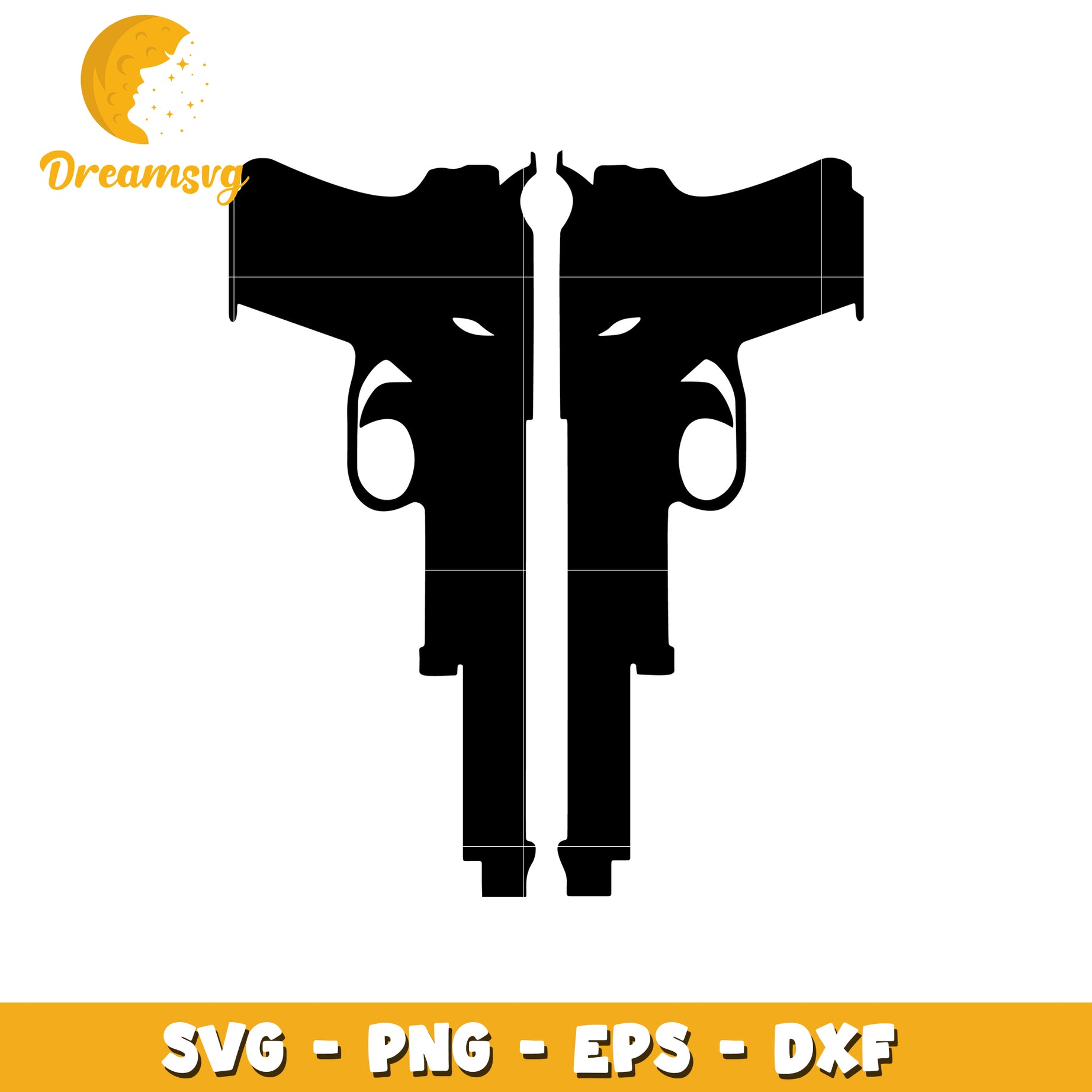 Dual Pistol SVG Cut File