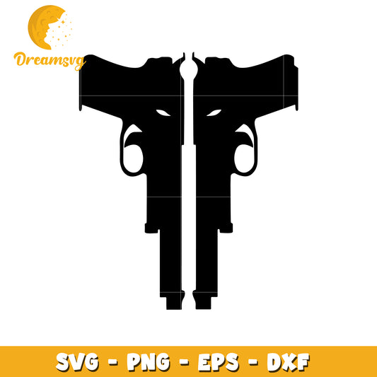 Dual Pistol SVG Cut File