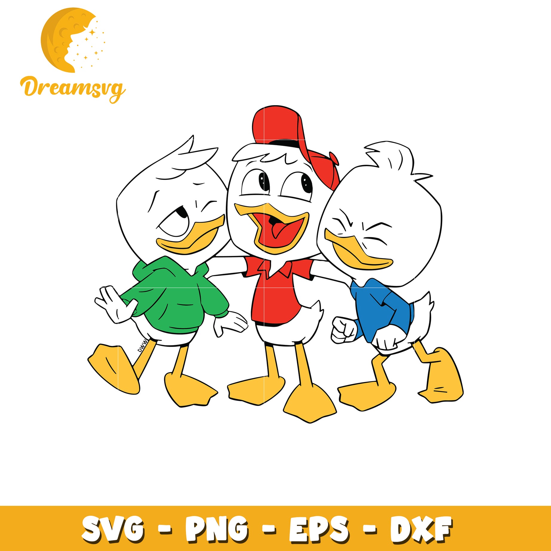 DuckTales SVG Bundle Huey Dewey Louie