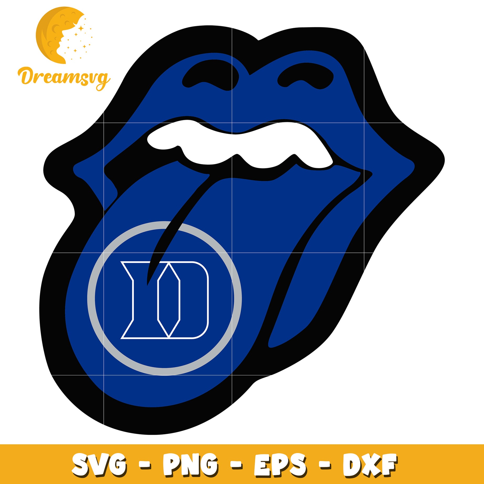 Duke Blue Devils Rolling Stones SVG File for Fans and Crafters