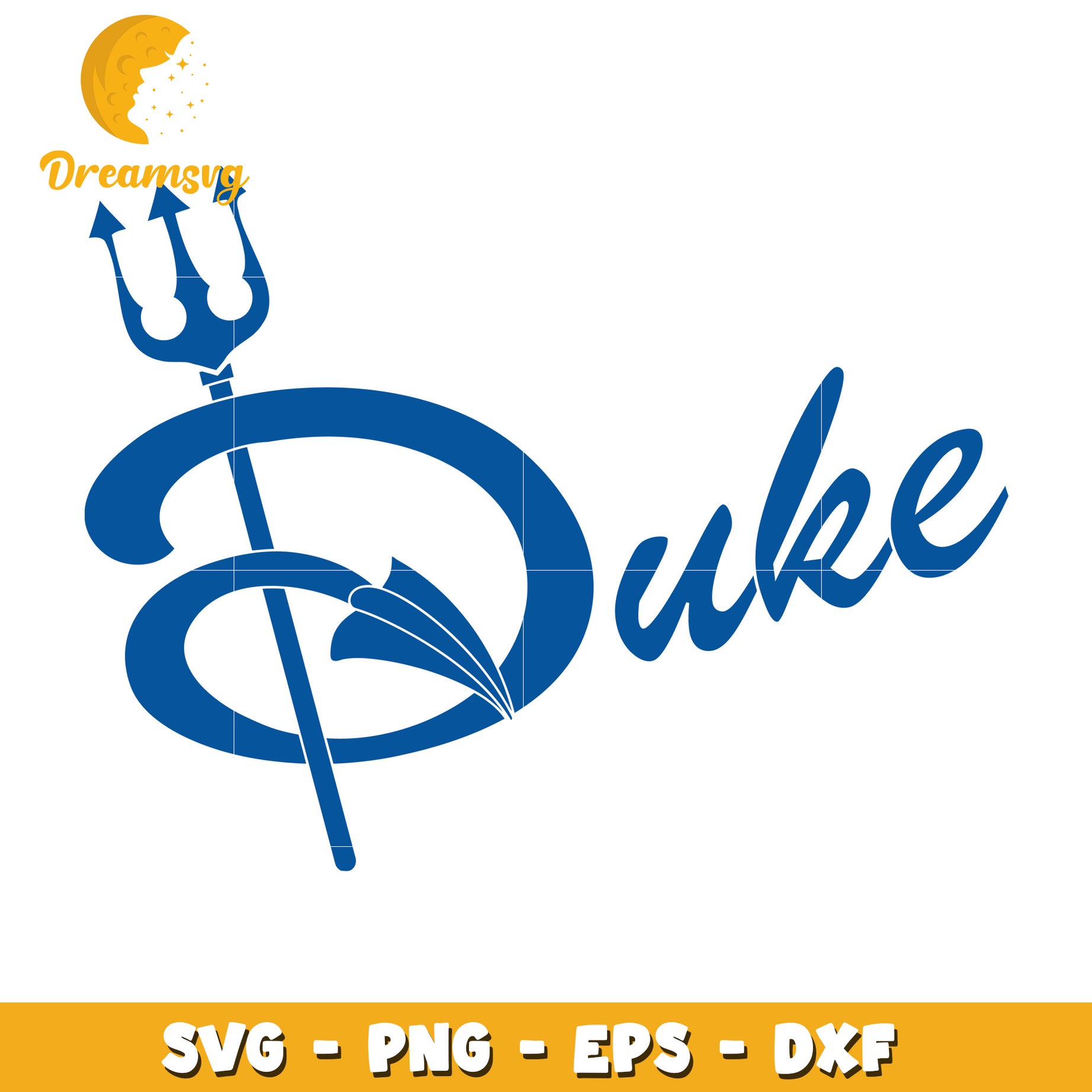 Duke Trident SVG PNG EPS DXF Cut File