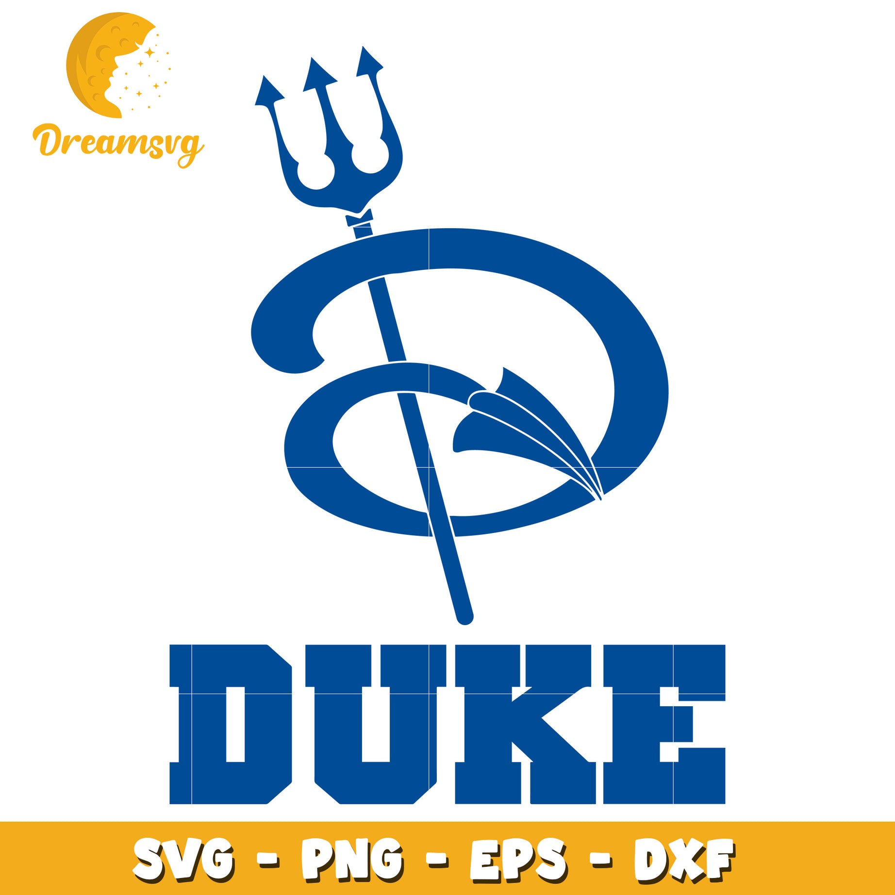 Duke Trident SVG PNG EPS DXF Cut File