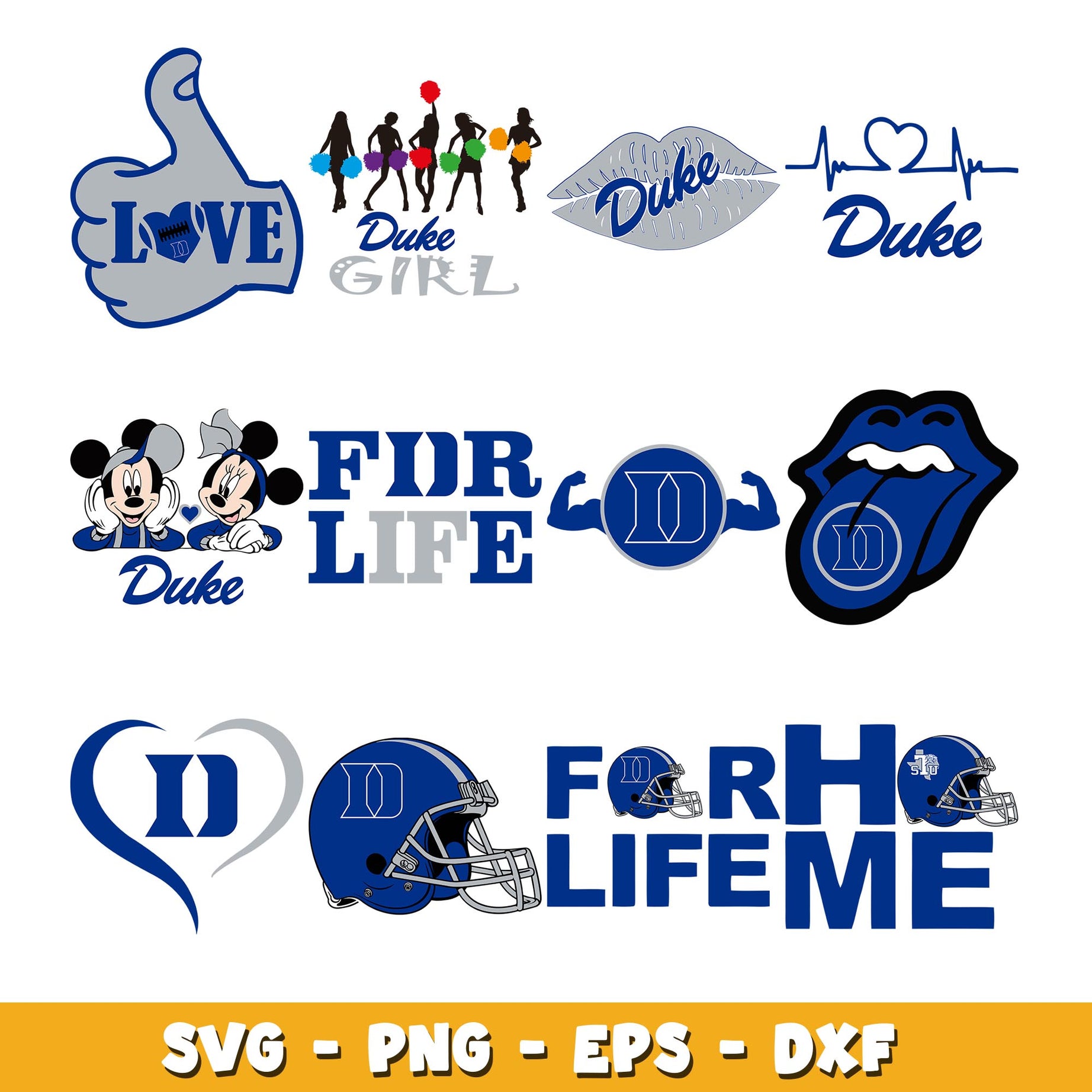 Duke Blue devils basketball Bundle svg, Duke Blue devils  logo svg, ncaa svg 