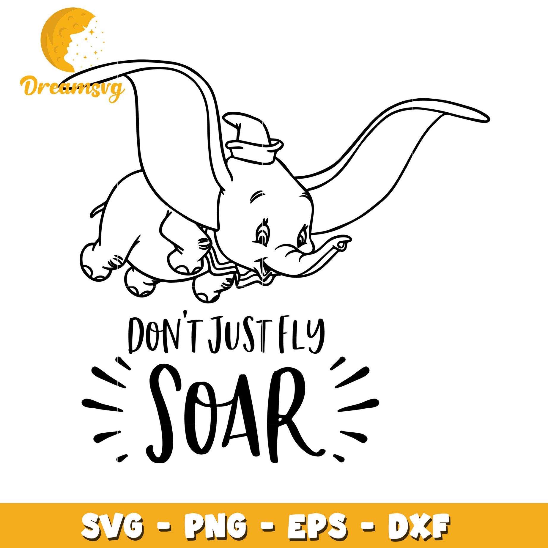 Dumbo Soar SVG Cut File