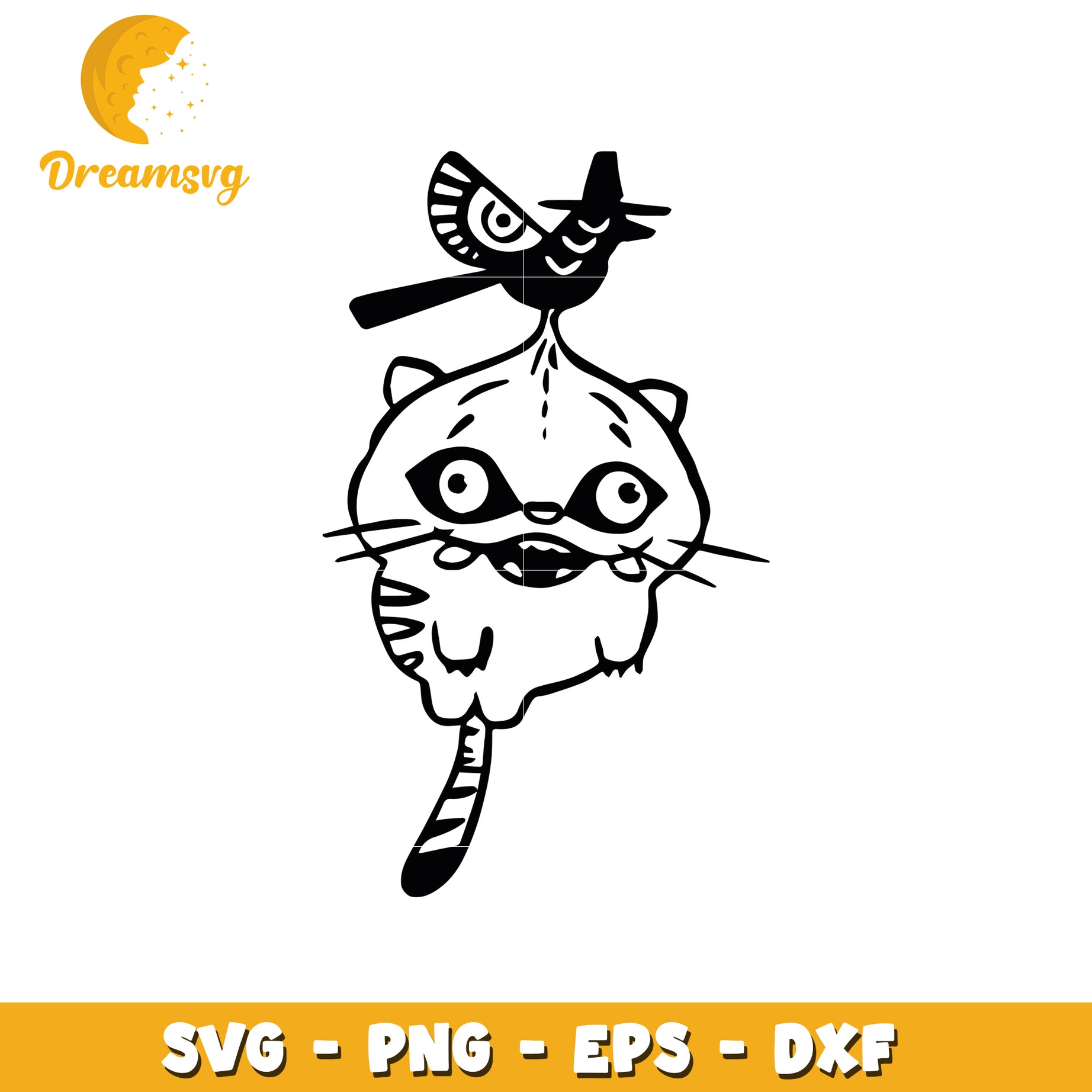 Dumpy derpy and bird svg, huntrix derpy tiger svg, funny kpop tiger svg