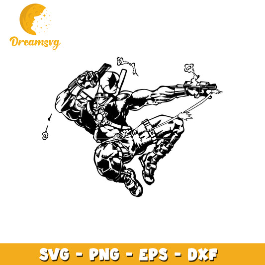 Dynamic Deadpool SVG Clipart for Crafting Projects 50% Off
