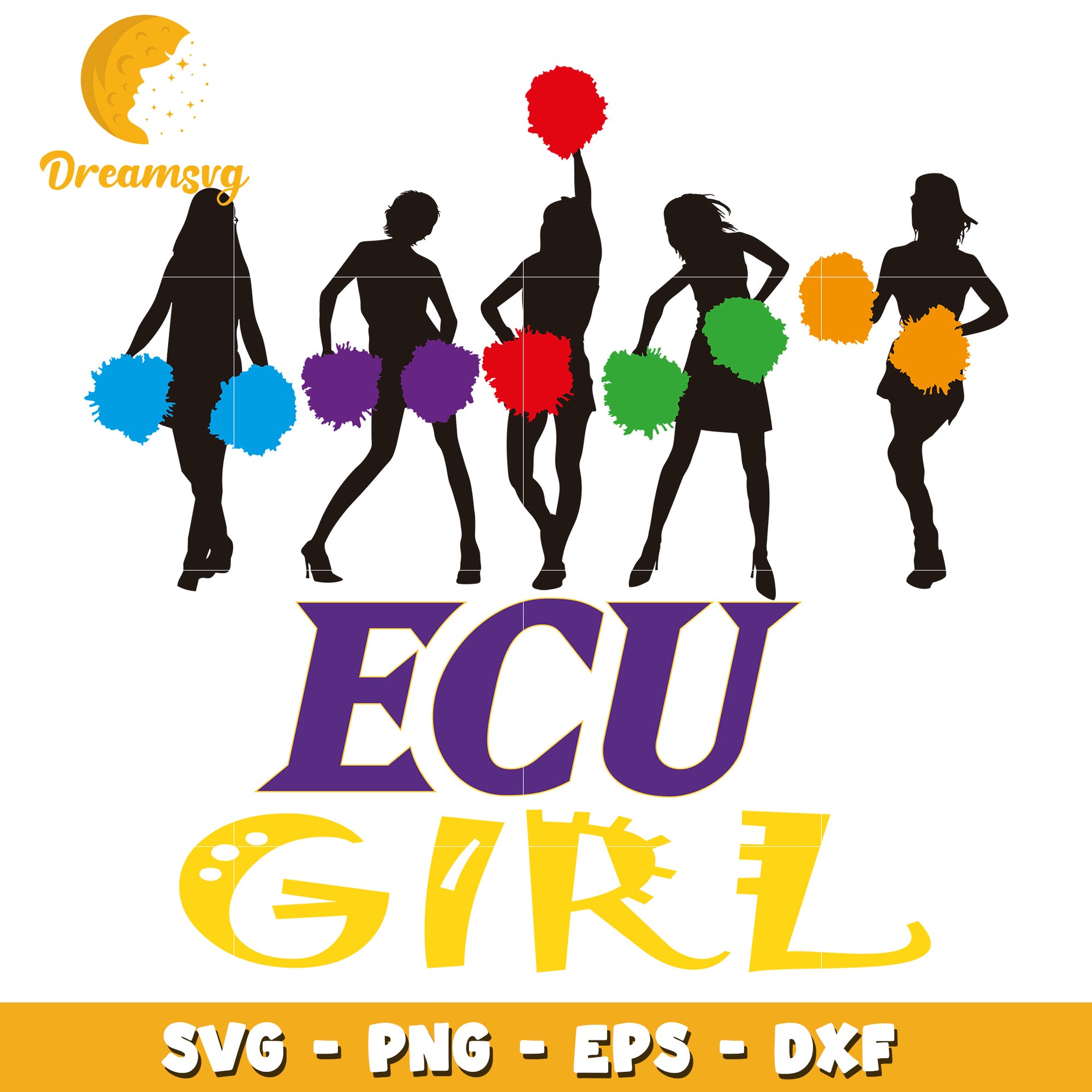 ECU Girl Cheerleaders SVG PNG EPS DXF