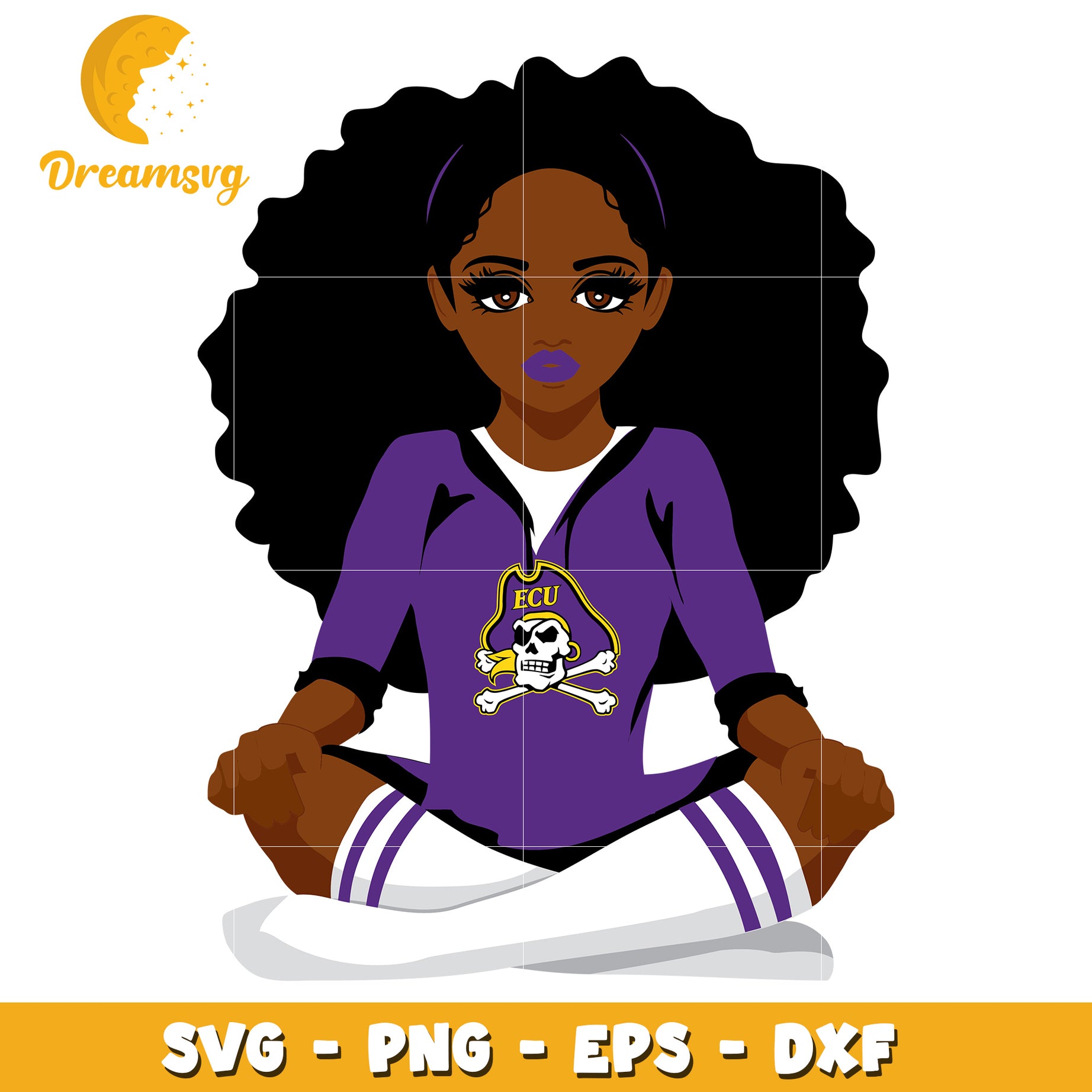 ECU Pirate Girl SVG PNG EPS DXF