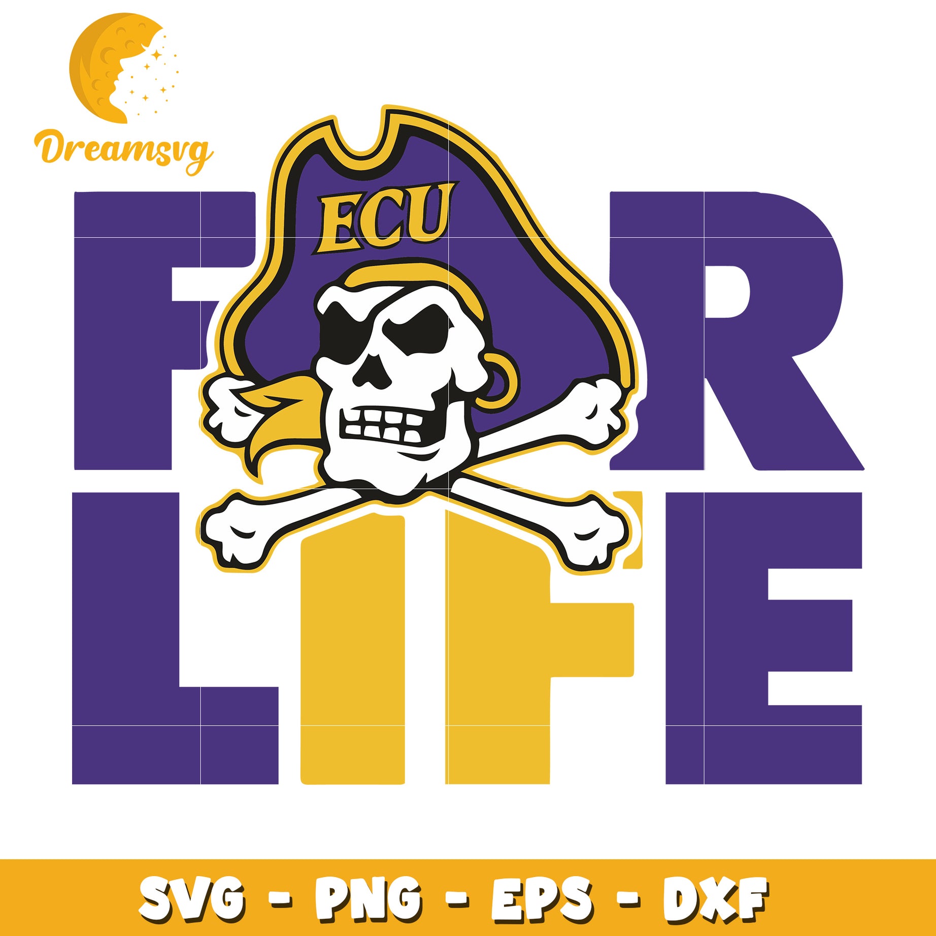 ECU Pirates For Life SVG PNG EPS DXF