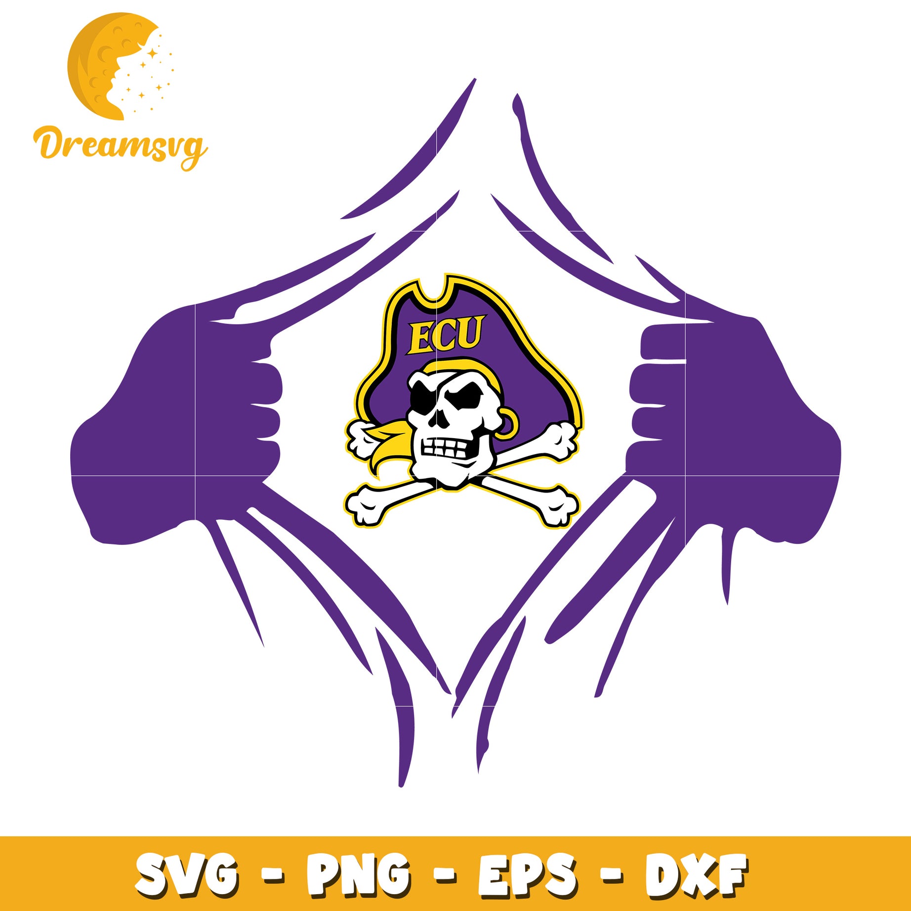 ECU Pirates SVG PNG EPS DXF Cut File