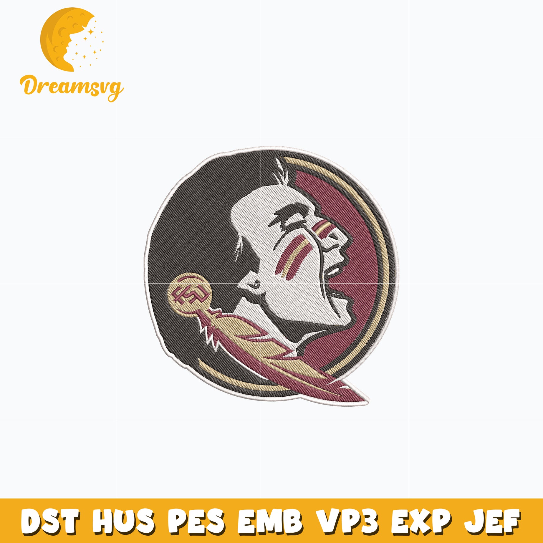 Florida State logo embroidery design