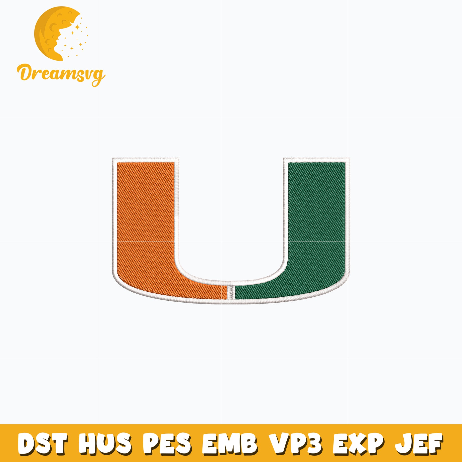 Miami Hurricanes Embroidery Design Dreamsvg Store 