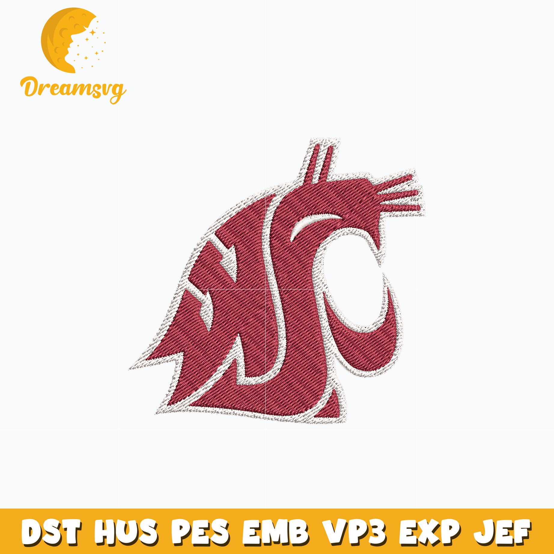 Washington State Cougars embroidery design