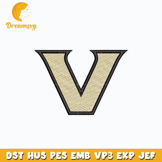 Vanderbilt logo embroidery design