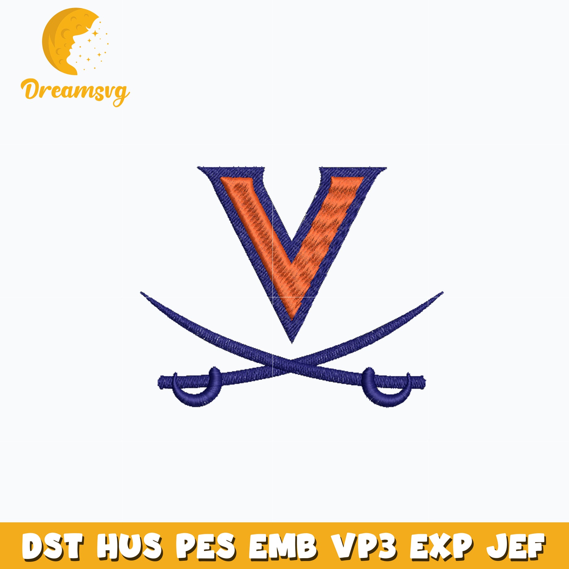 Virginia Cavaliers Logo embroidery design