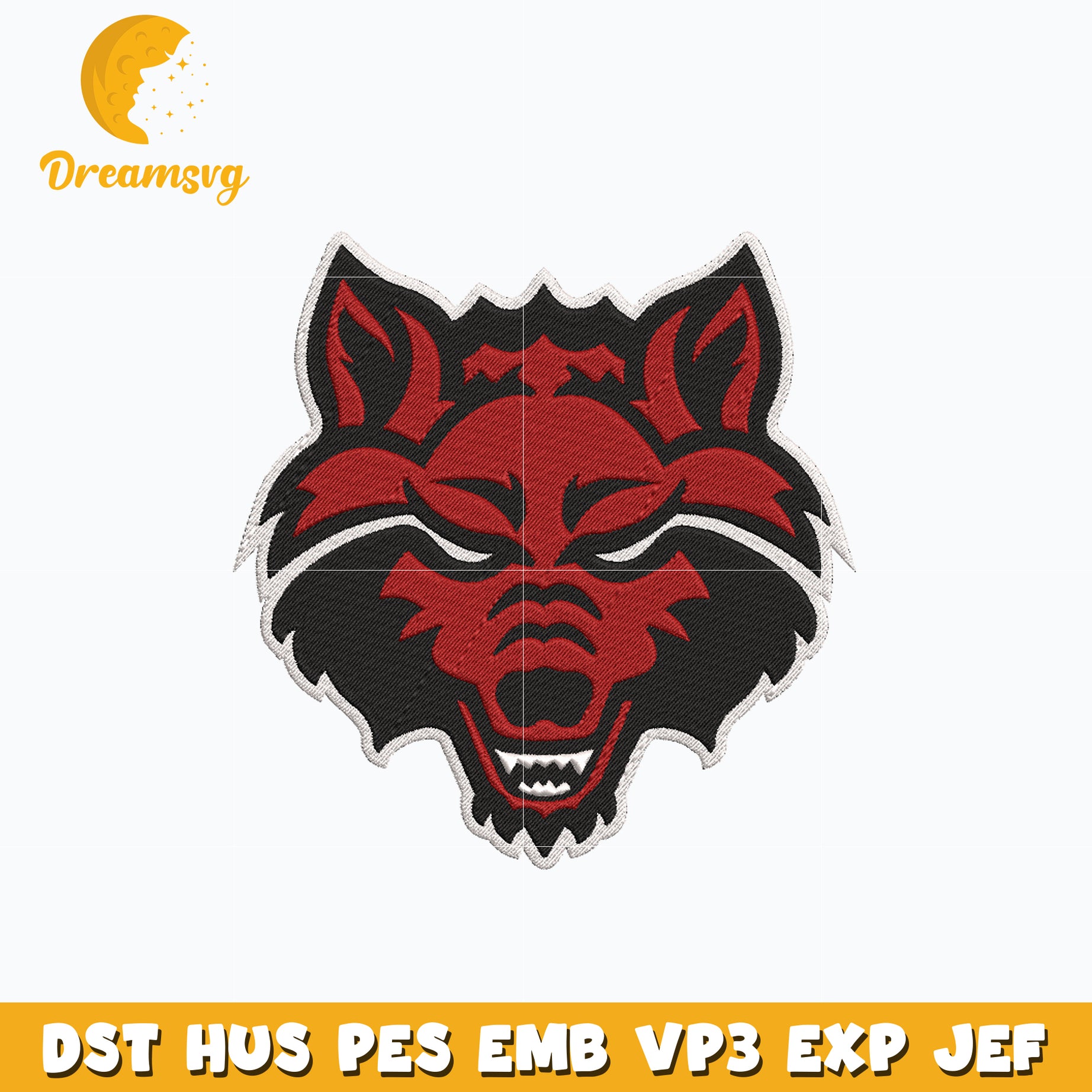 Arkansas State Red embroidery design