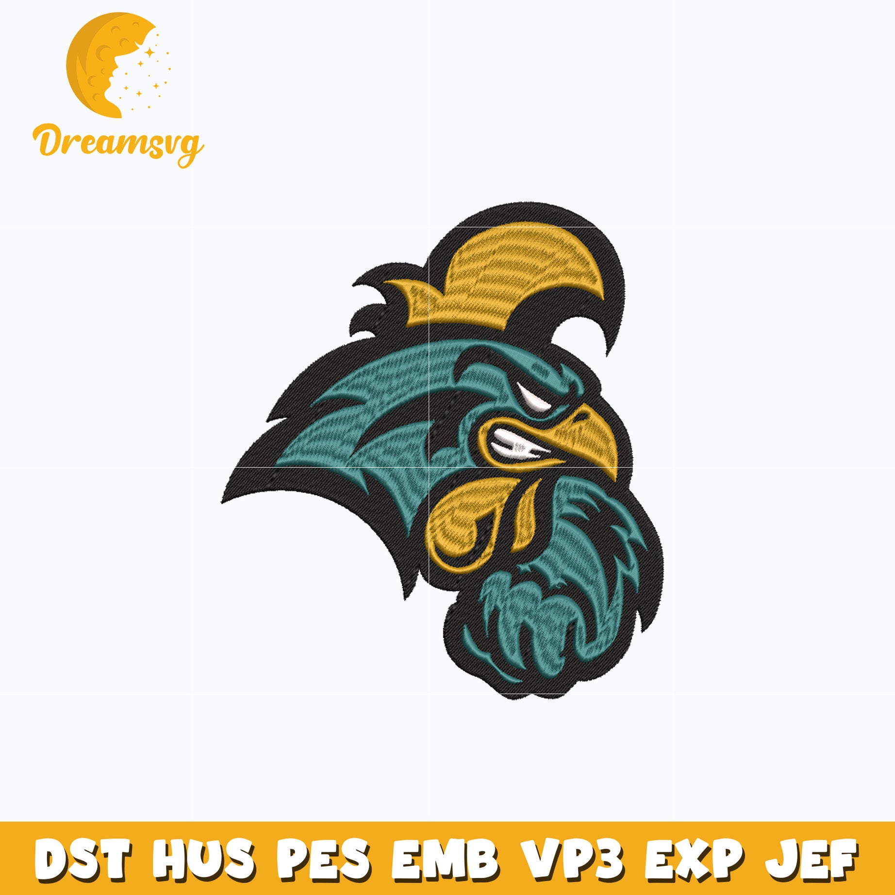 Coastal carolina logo embroidery design