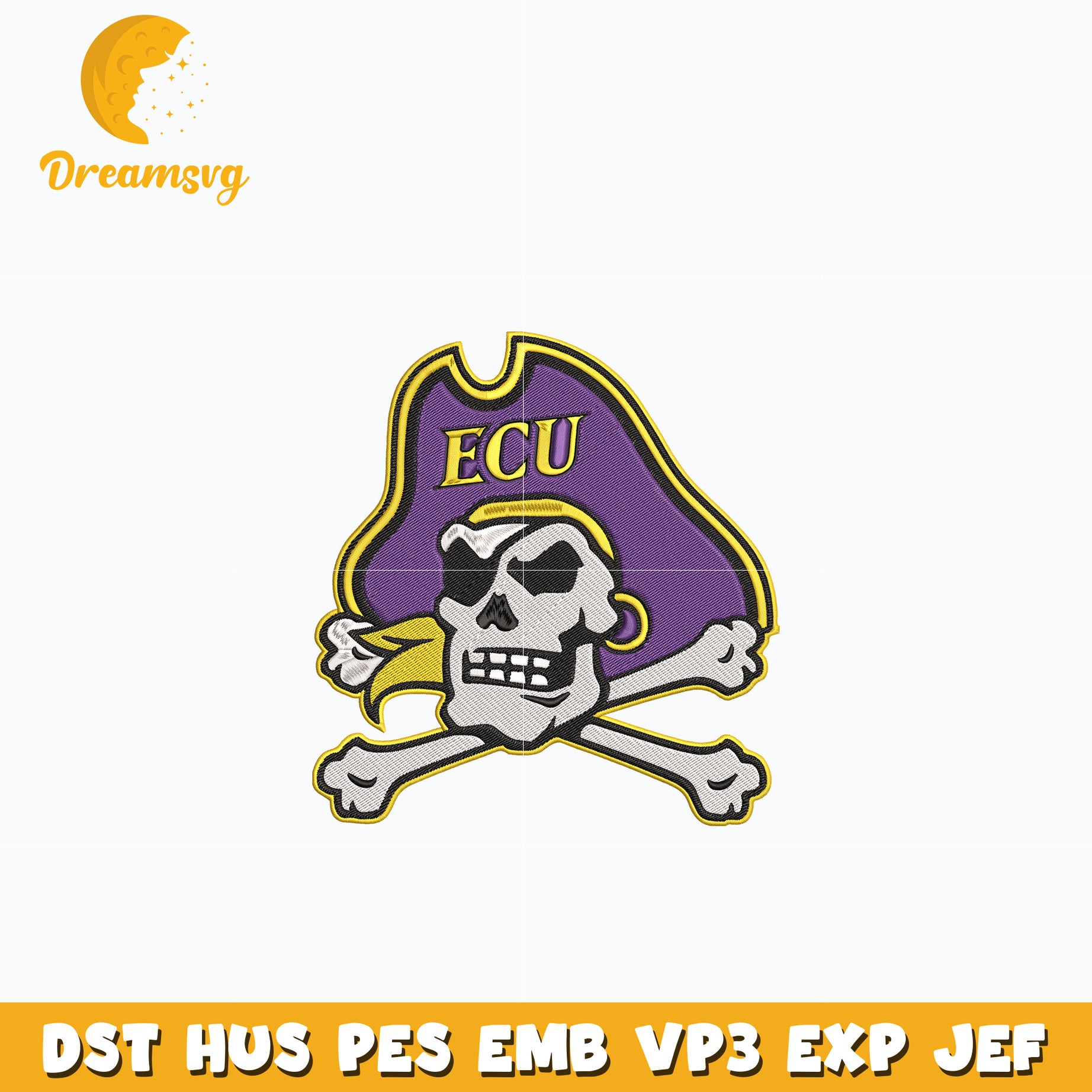 East Carolina Pirates embroidery design