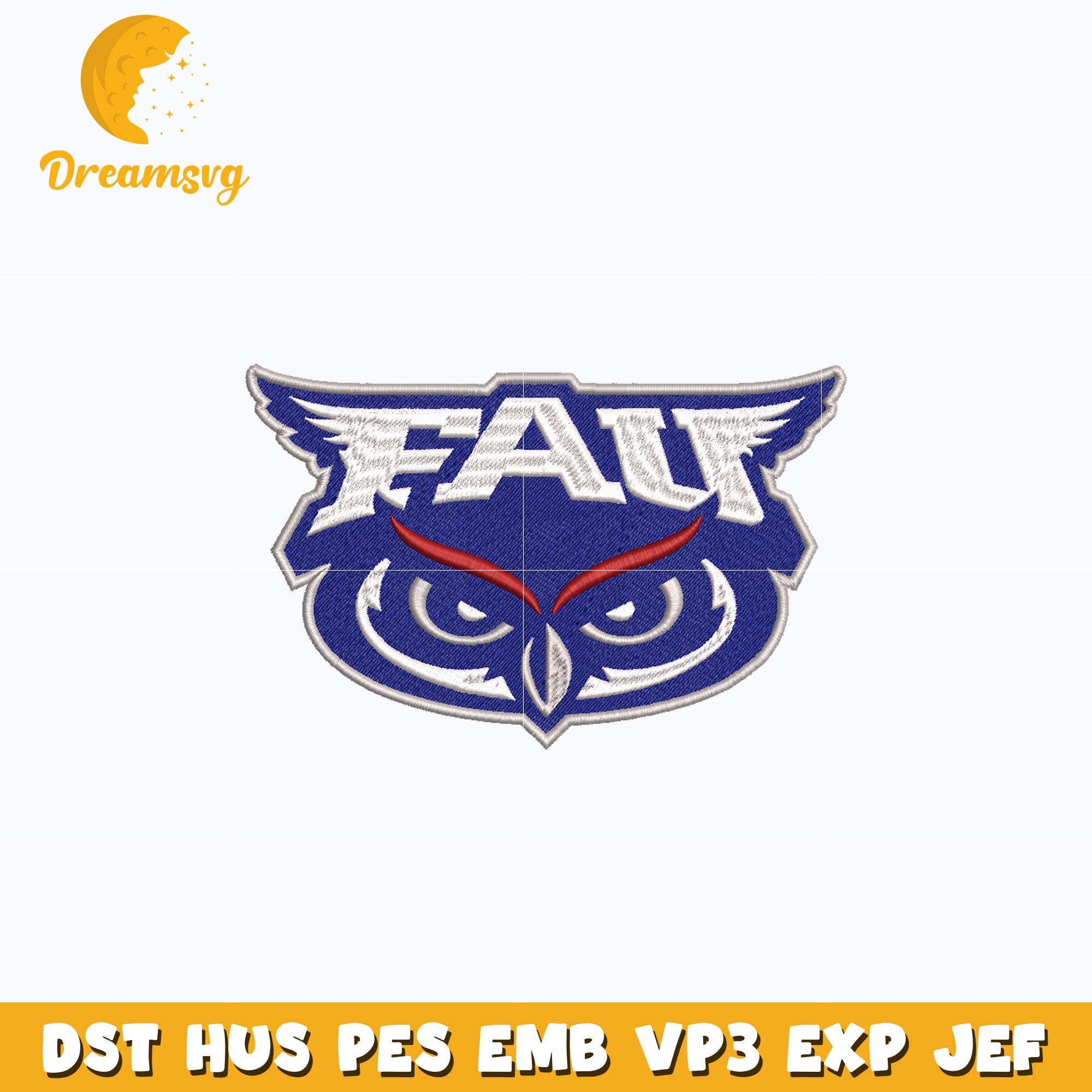 Florida Atlantic Owls embroidery design