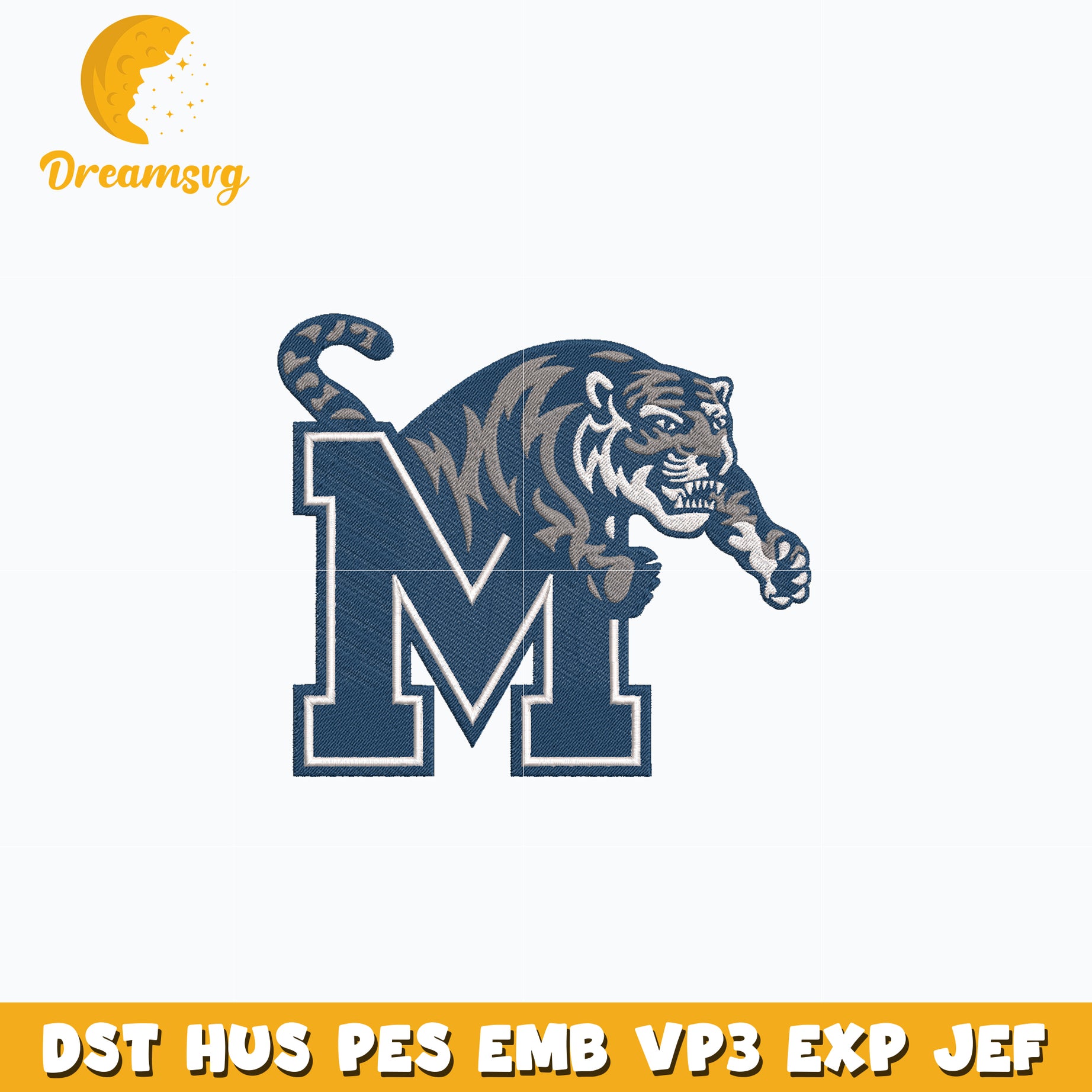 Memphis Tigers embroidery design