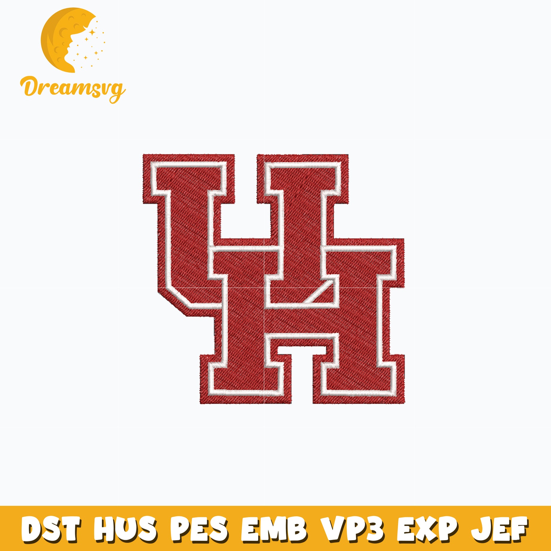 Houston Cougars Logo embroidery design