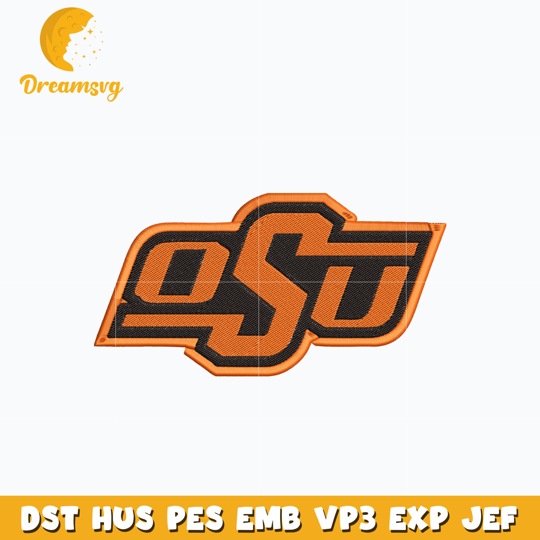 Oklahoma State embroidery design