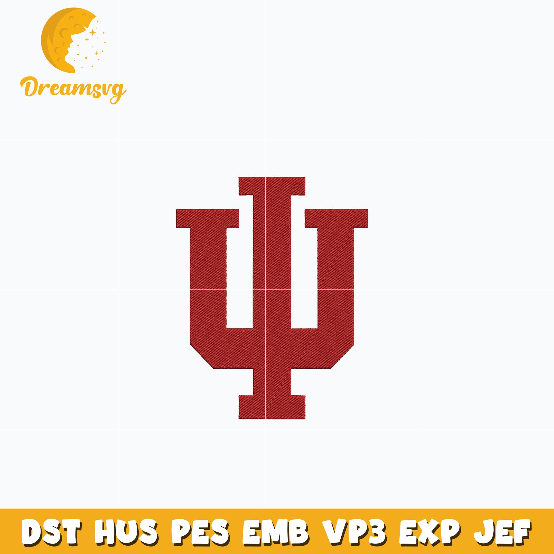 Indiana hoosiers logo embroidery design