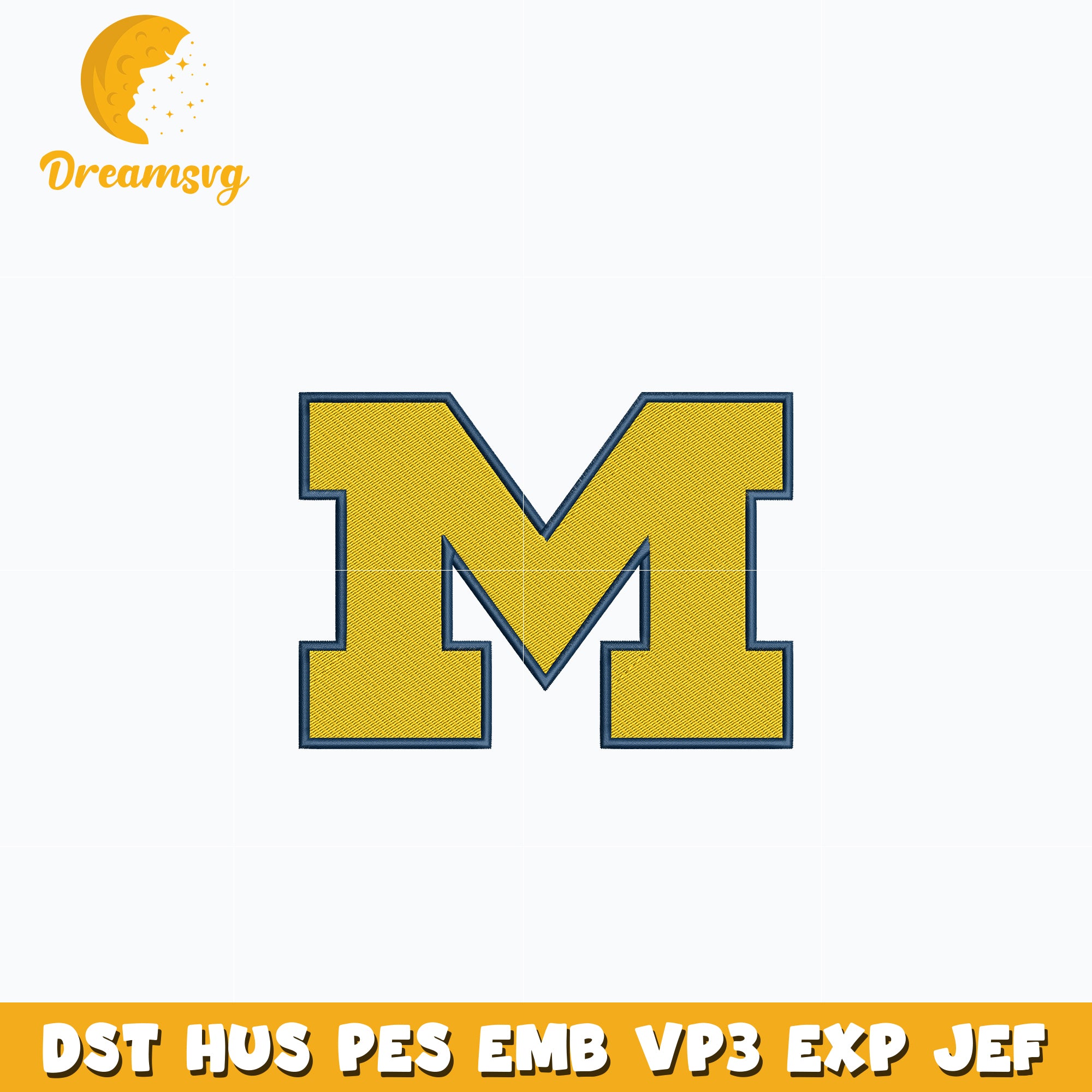 Michigan wolverines logo embroidery design – DreamSVG Store