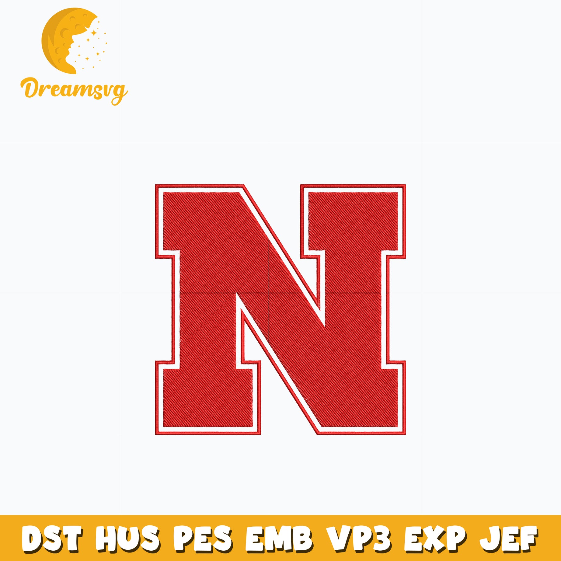 Nebraska cornhuskers logo embroidery design