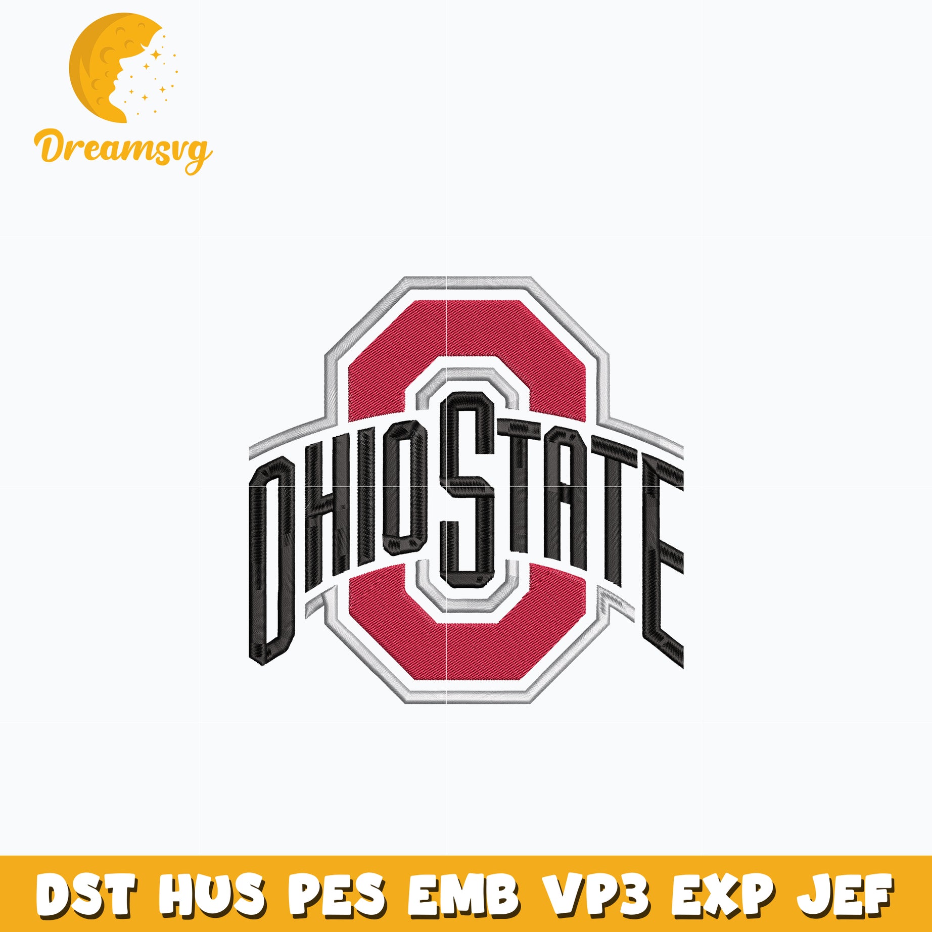 Ohio State Buckeyes logo embroidery design