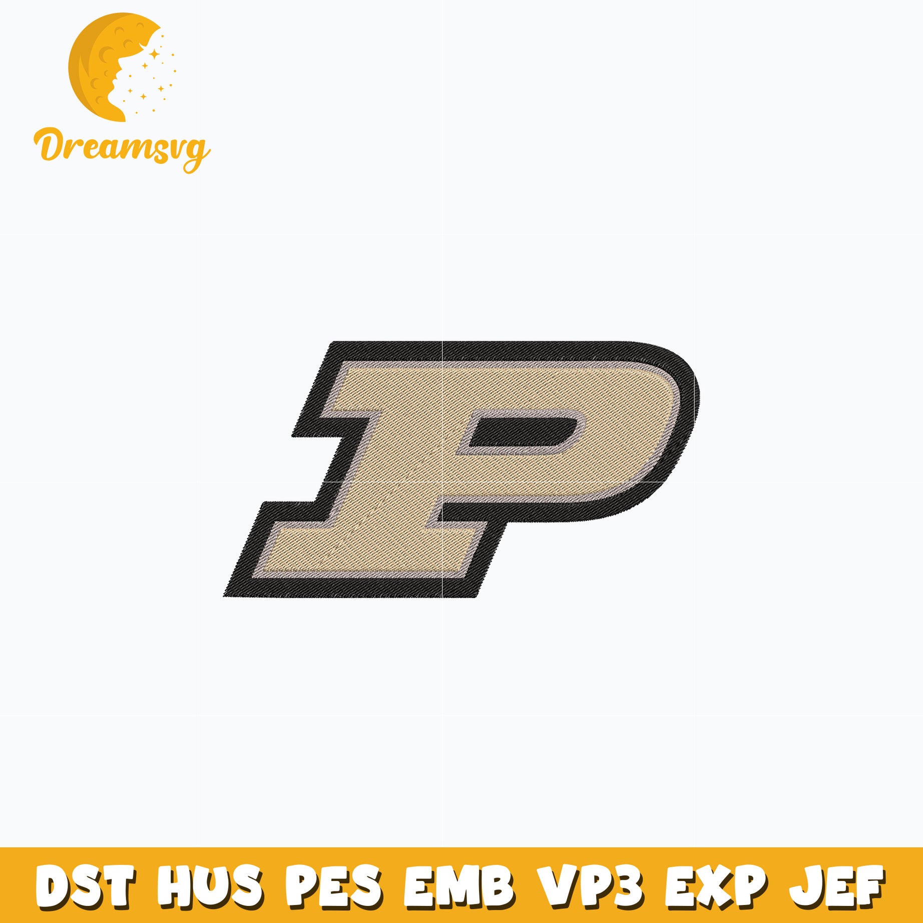 Purdue boilermakers logo embroidery design