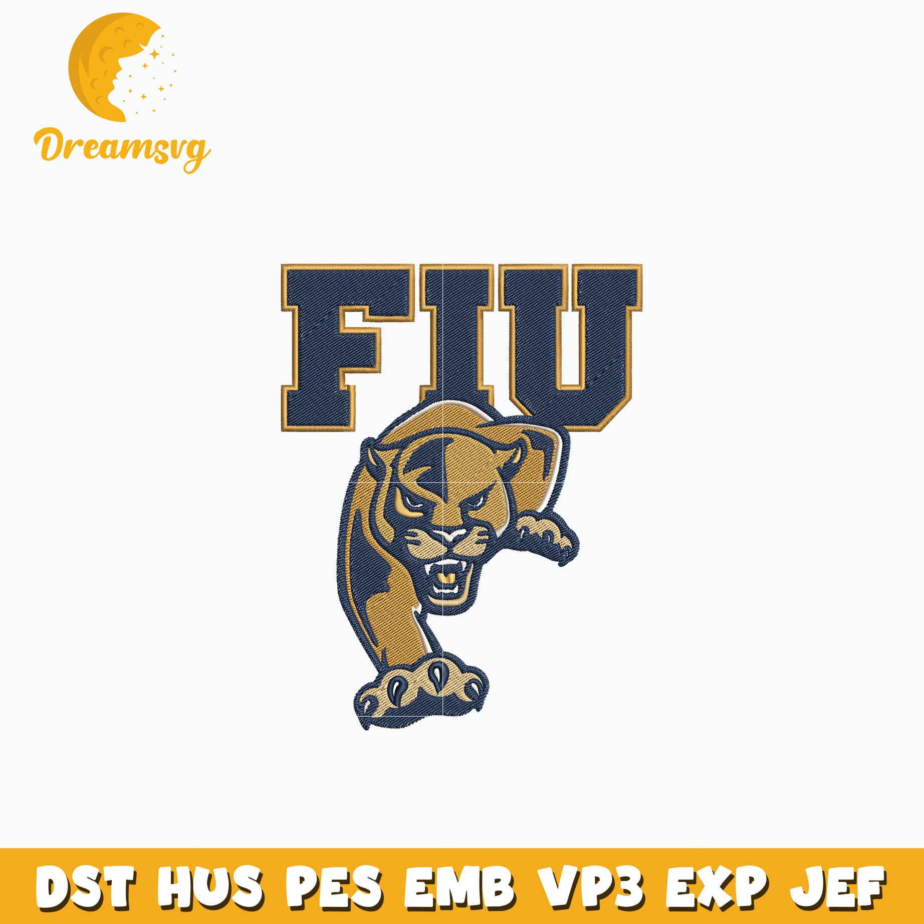 FIU Panthers logo embroidery design – DreamSVG Store